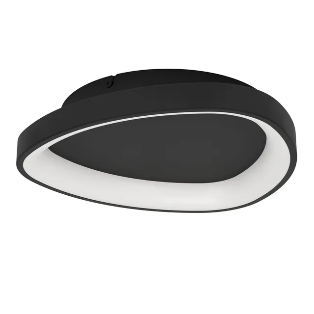 eglo-loretello-led-deckenleuchte-dreieckig-35-cm-dimmbar-mit-fernbedienung-schwa image 1