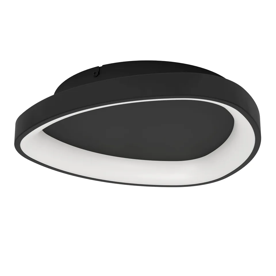 eglo-loretello-led-deckenleuchte-dreieckig-35-cm-dimmbar-mit-fernbedienung-schwa image 1