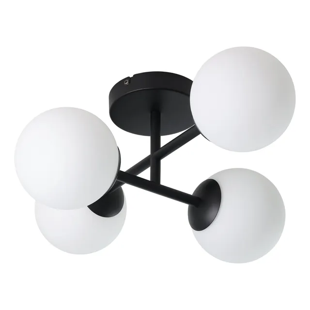 eglo-castrovido-deckenlampe-4x-g9-glaskugeln-schwarz-wei image 1