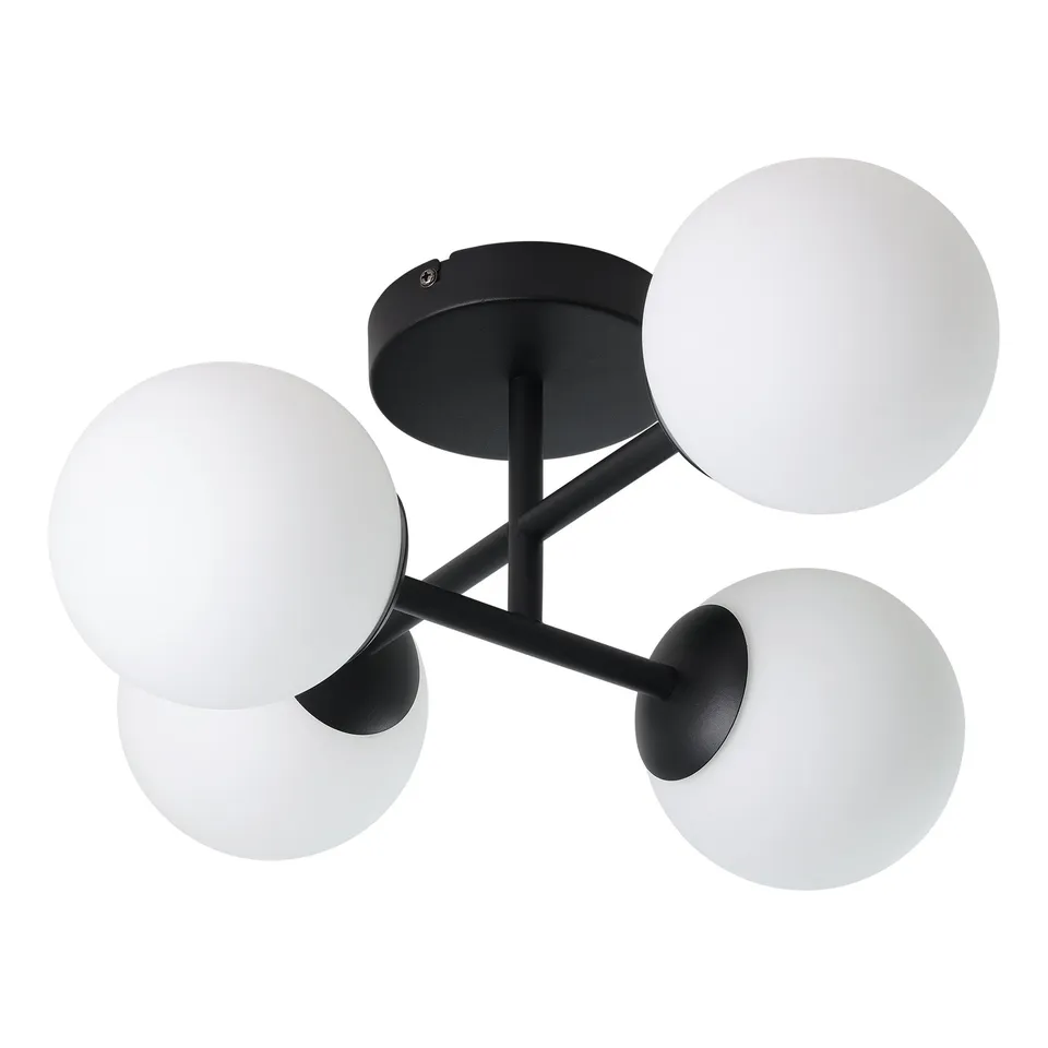 eglo-castrovido-deckenlampe-4x-g9-glaskugeln-schwarz-wei image 1