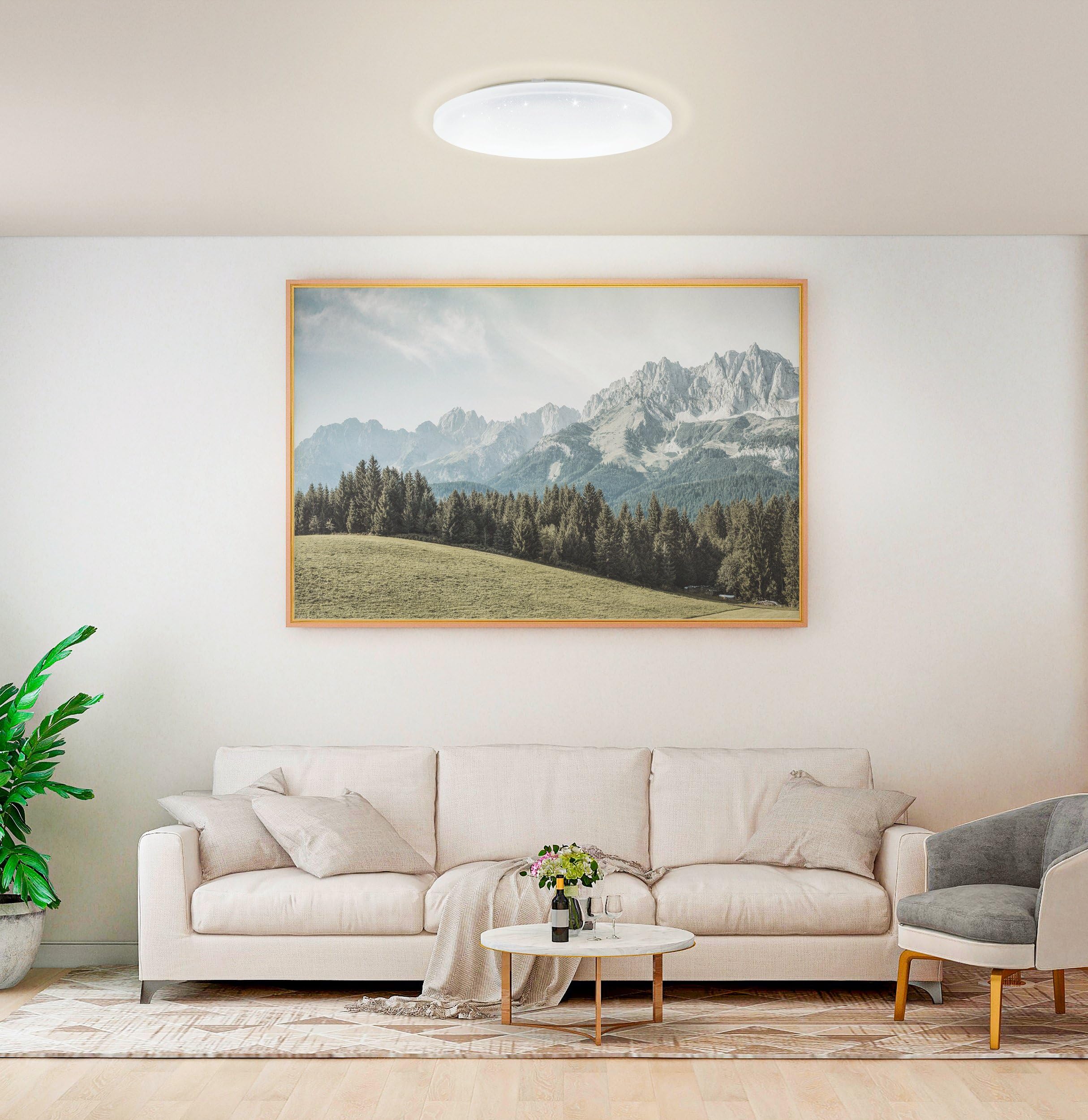 eglo-access-frania-a-led-deckenleuchte-rund-57-cm-wei-mit-kristall-effekt-und-fe image 2