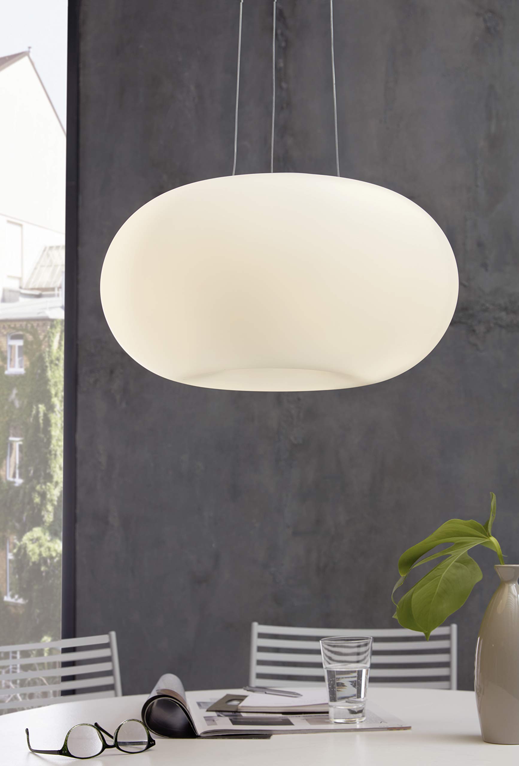 eglo-optica-pendellampe-2-flammig-silber-opal-matt-44-5-cm-e27 image 2