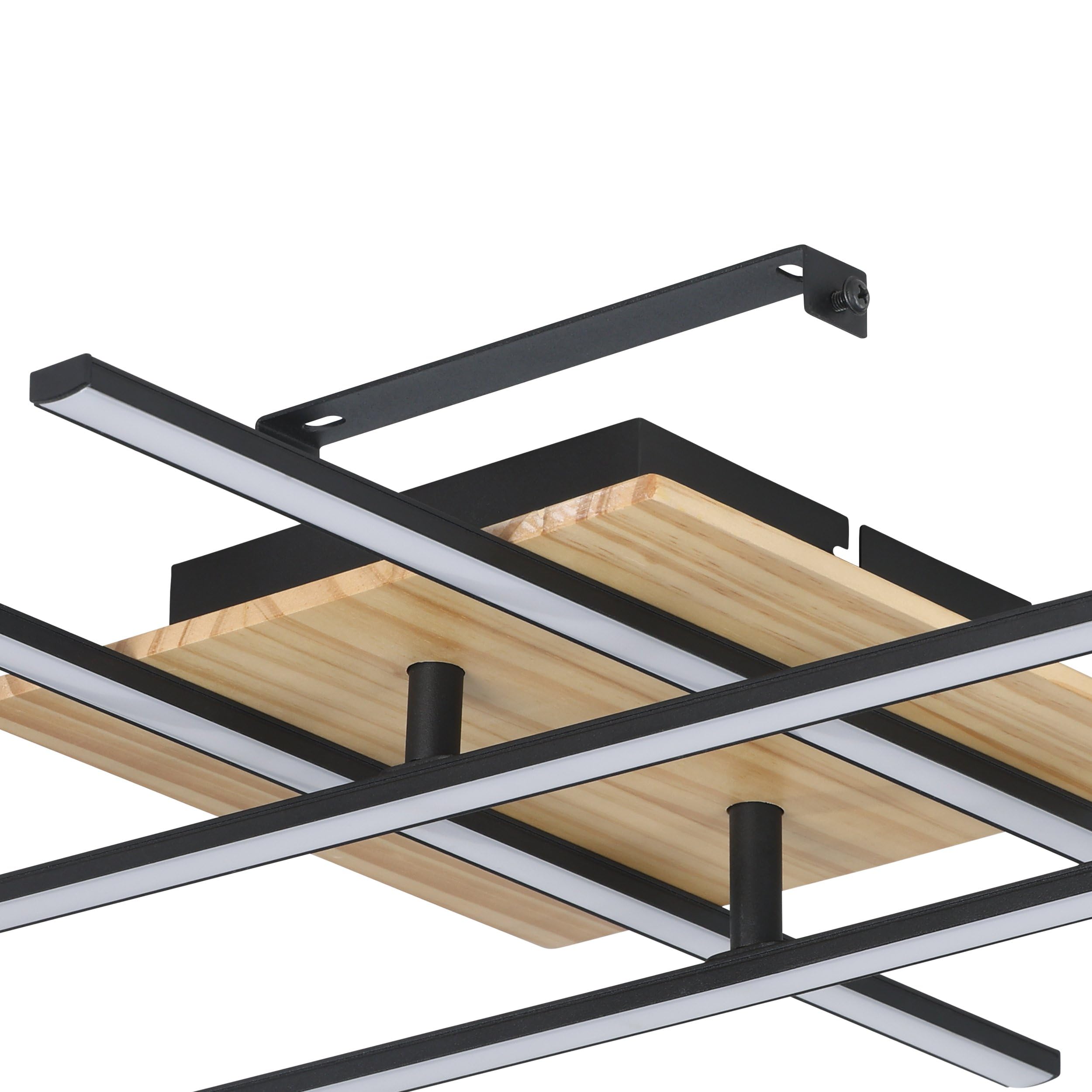 eglo-marinello-1-led-deckenleuchte-4-flammig-50-cm-schwarz-mit-pinienholz-warmwe image 4