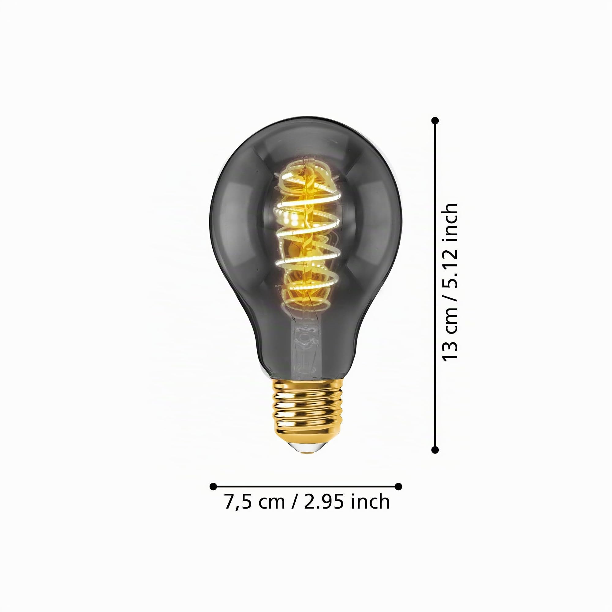 eglo-e27-led-vintage-gl-hbirne-spiral-a75-7-5-cm-4w-dimmbar-2000k-warmwei image 2