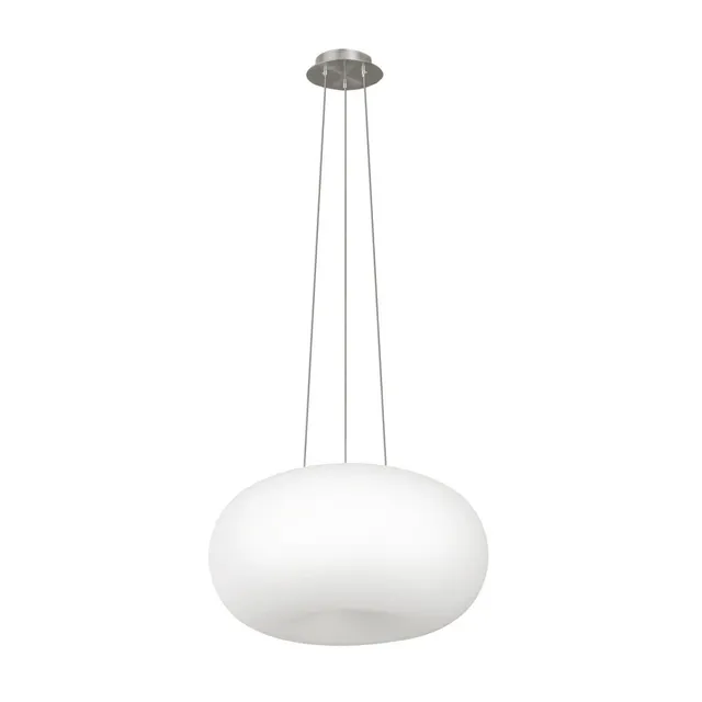 eglo-optica-pendellampe-2-flammig-silber-opal-matt-44-5-cm-e27 image 1