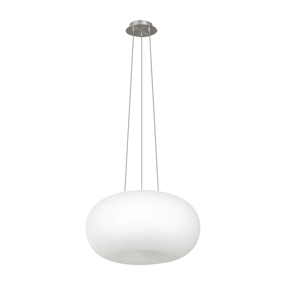 eglo-optica-pendellampe-2-flammig-silber-opal-matt-44-5-cm-e27 image 1