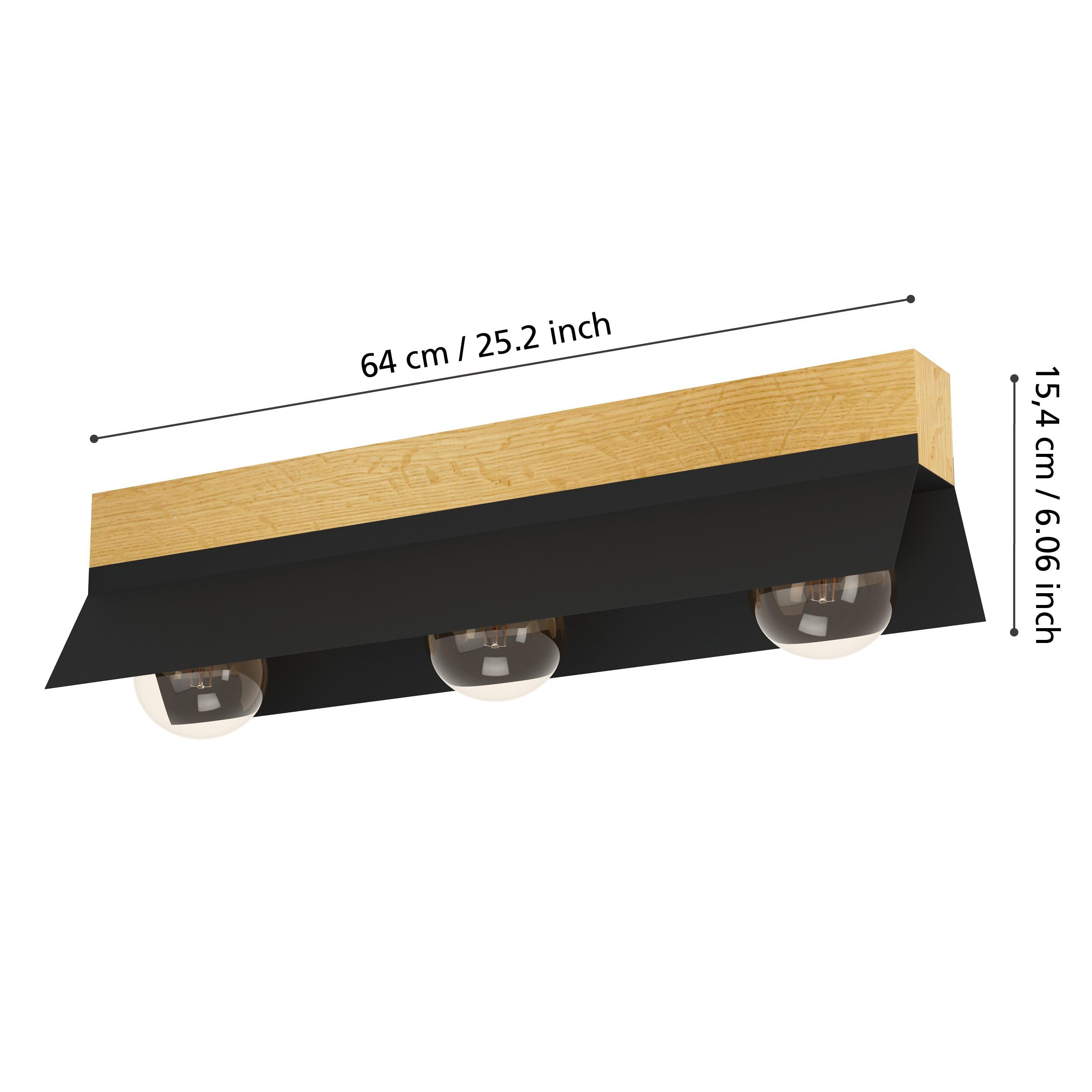 eglo-tarrafo-deckenleuchte-3-flammig-holz-braun-schwarz-e27-64-cm image 3