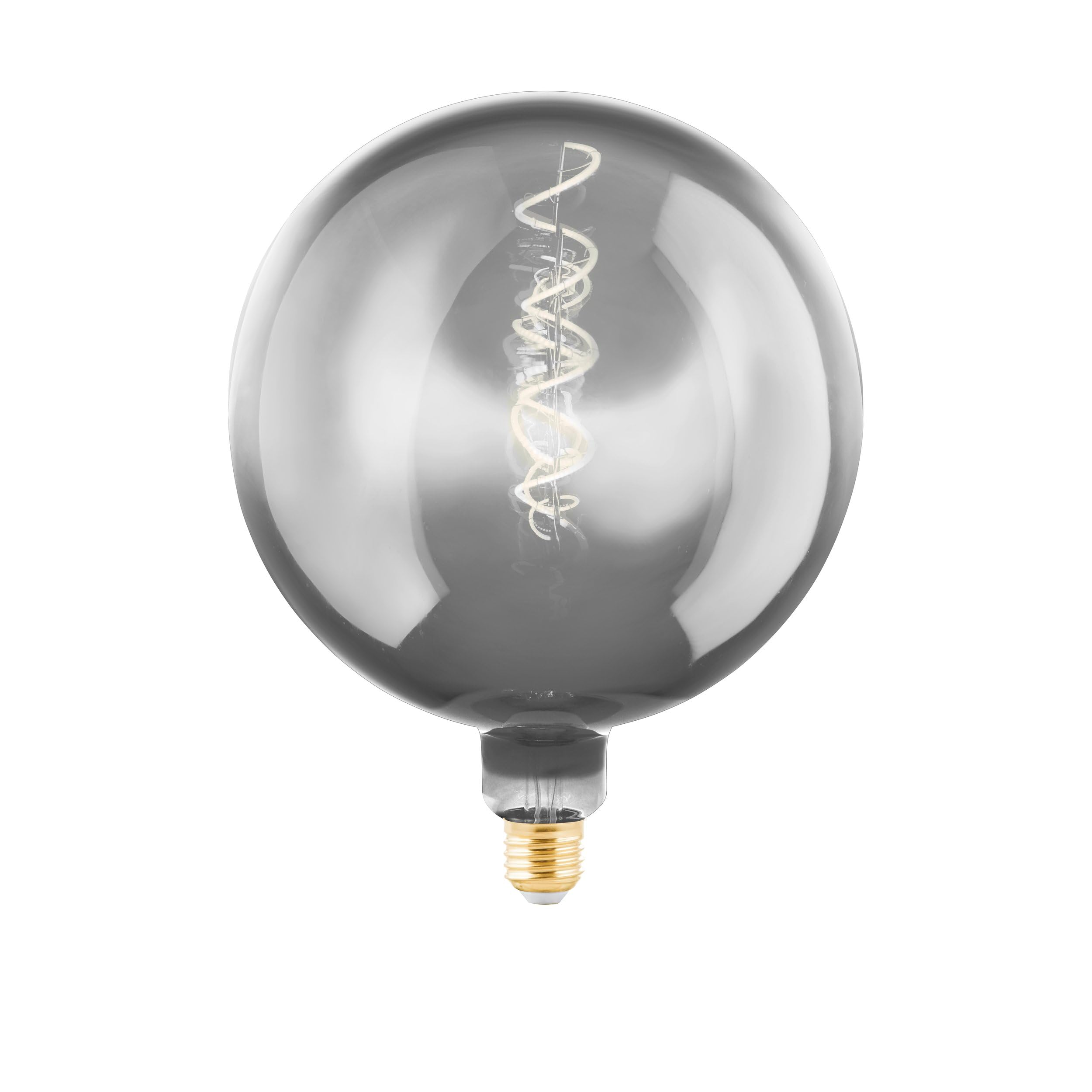 eglo-e27-led-globe-g200-dimmbar-vintage-rauchglas-20cm image 1
