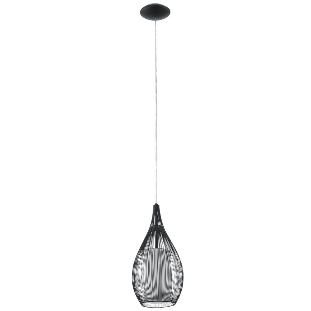 eglo-razoni-pendellampe-1-flammig-schwarz-glas-satiniert-e27 image 1