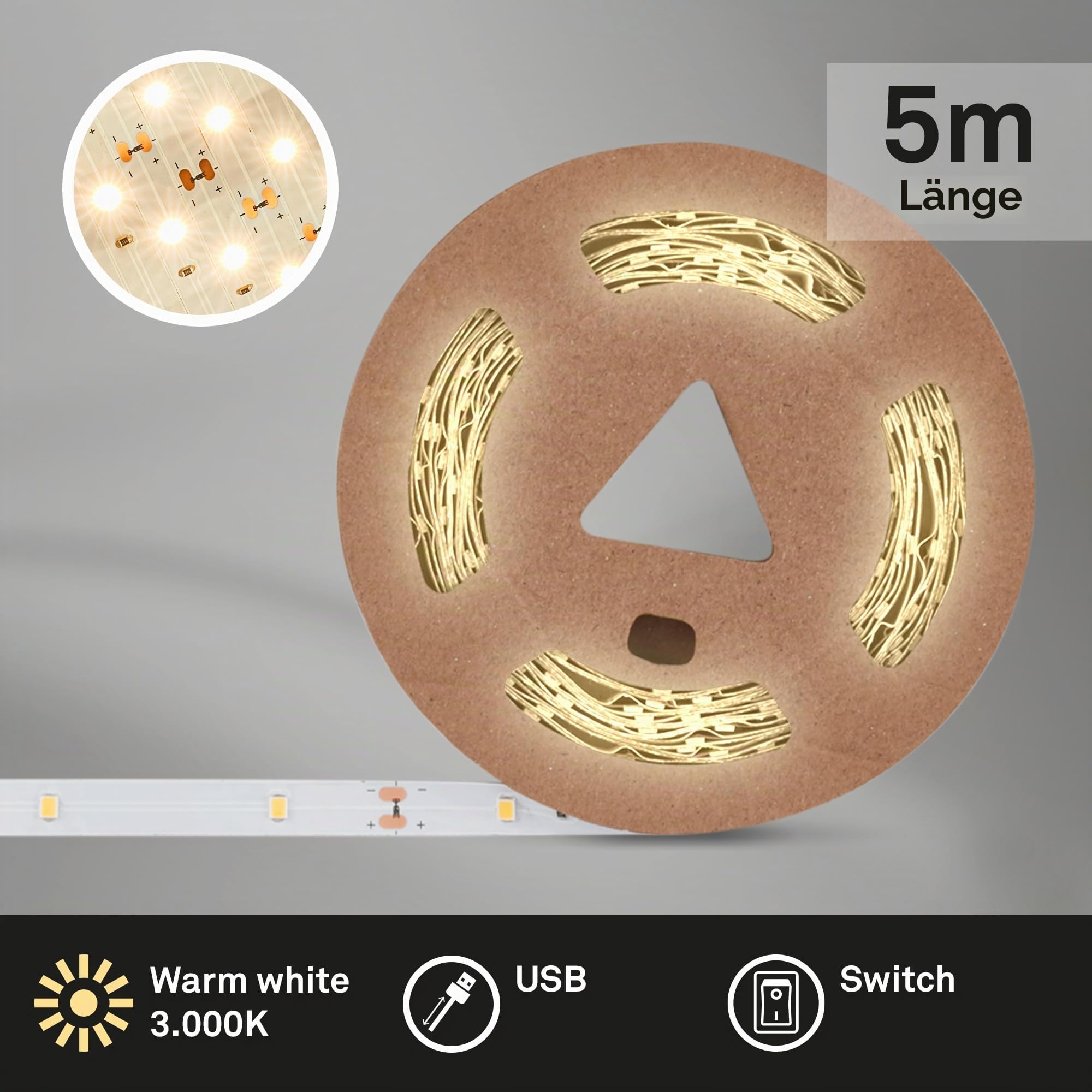 briloner-led-strip-5m-usb-warmwei-selbstklebend-deko-lichtleiste image 2