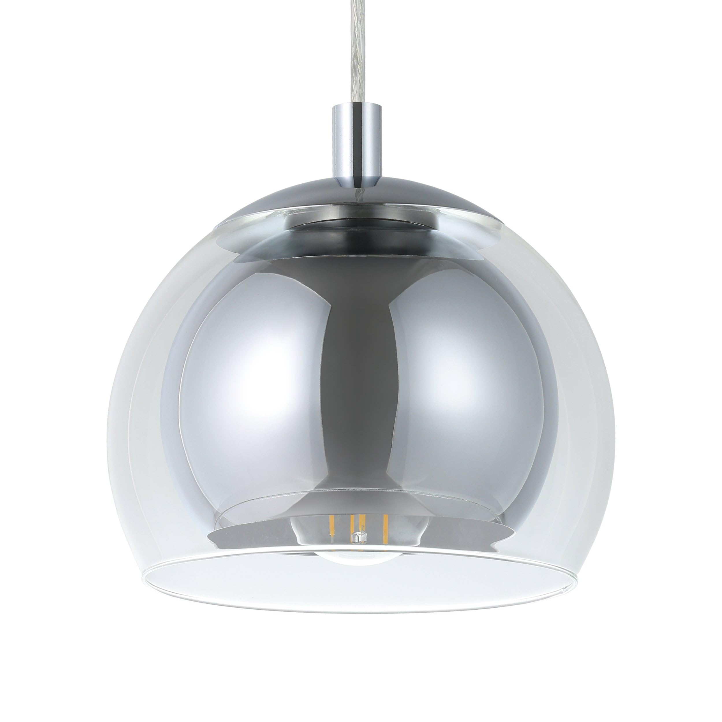 eglo-rocamar-pendelleuchte-1-flammig-h-ngelampe-metall-chrom-glas-klar-e27 image 4