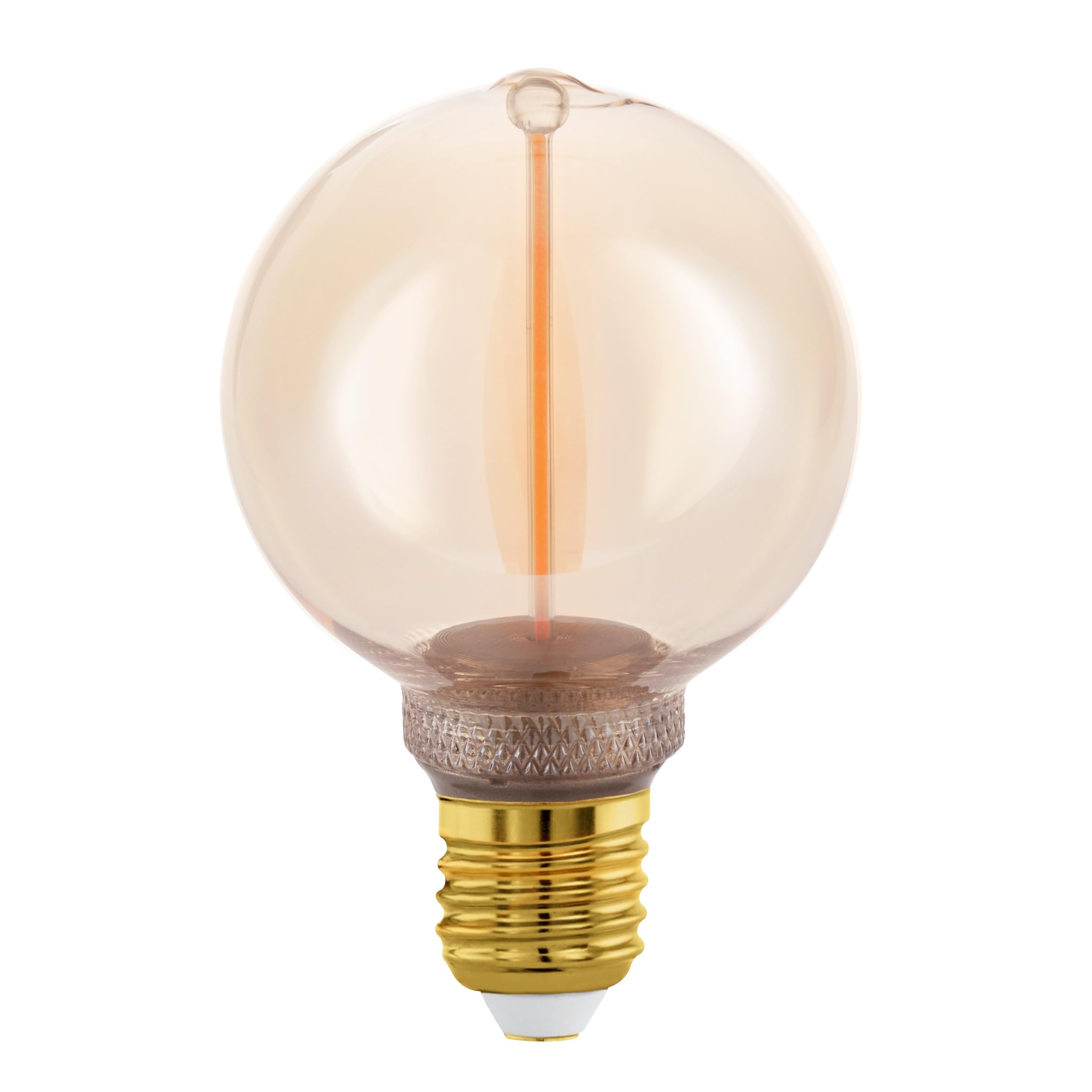 eglo-e27-led-globe-g125-amber-dimmbar-2w-100lm-1800k-vintage image 7