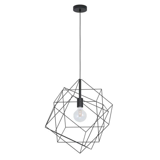 eglo-straiton-pendelleuchte-e27-51-5-cm-stahl-schwarz-vintage-industrial image 1