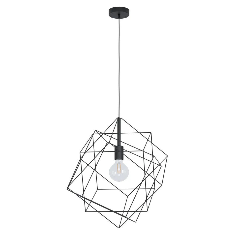 eglo-straiton-pendelleuchte-e27-51-5-cm-stahl-schwarz-vintage-industrial image 1