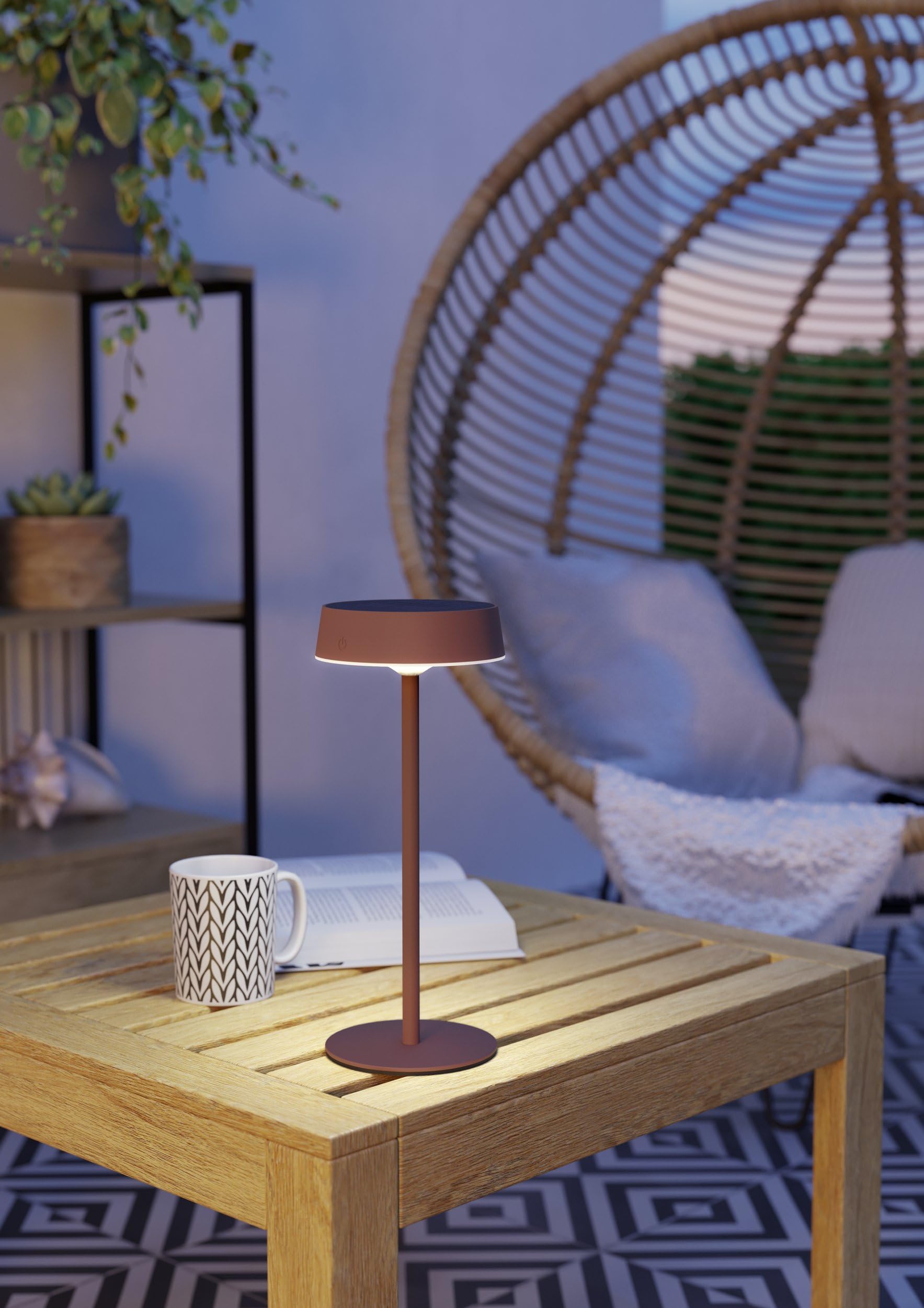 eglo-simeri-led-solar-tischleuchte-outdoor-rot-touch-dimmbar image 2