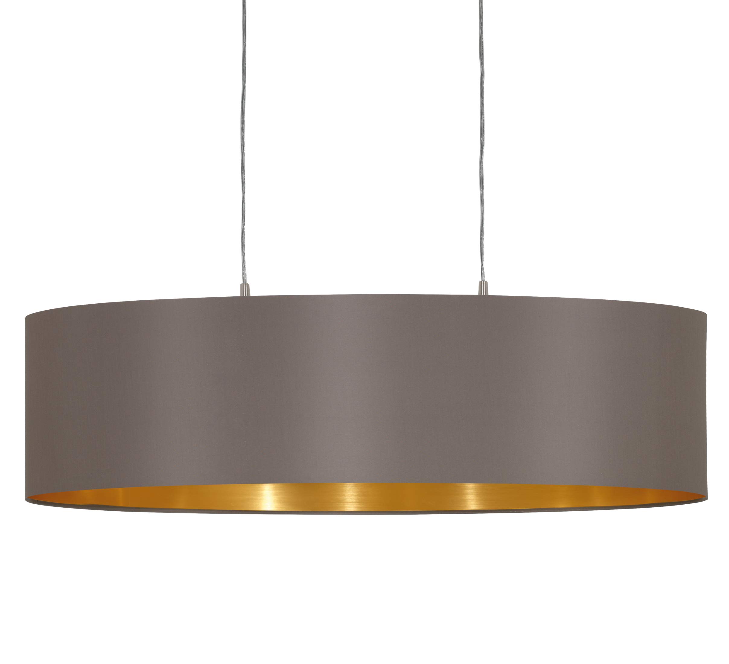 eglo-maserlo-pendellampe-textil-38-cm-metall-nickel-matt-cappuccino-gold-e27 image 7