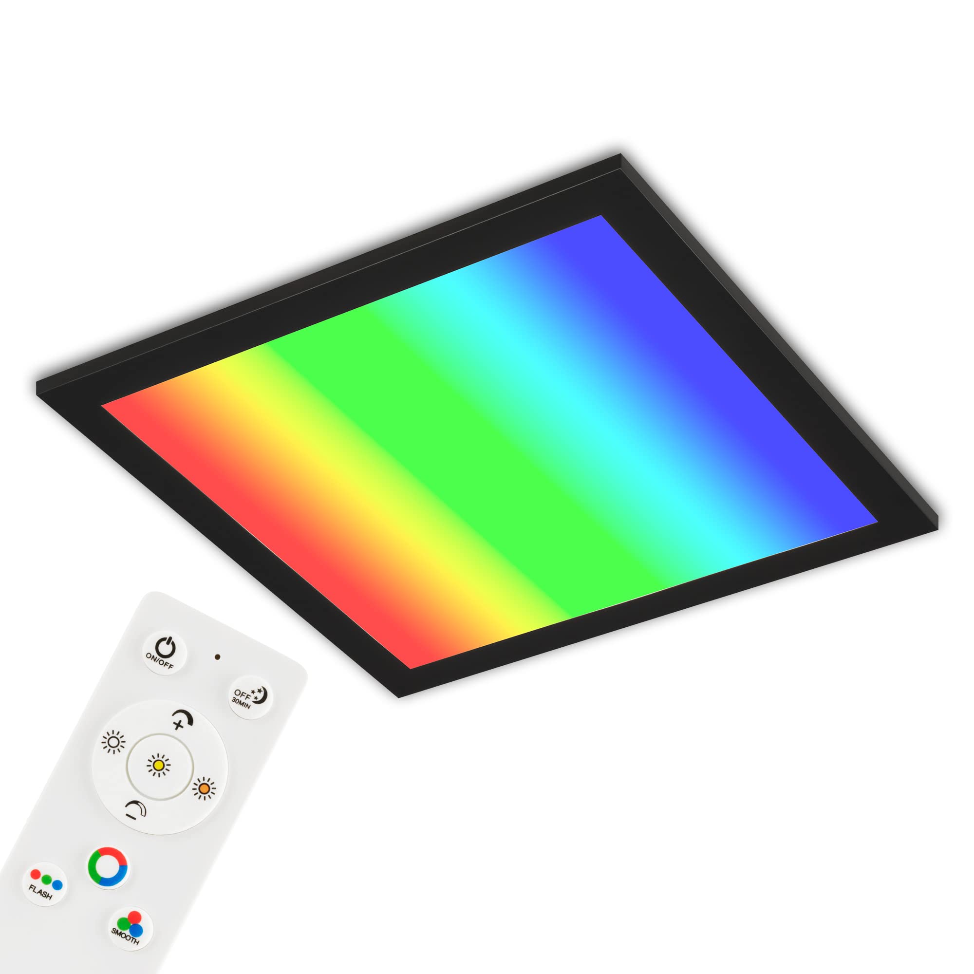 briloner-led-deckenlampe-flach-29-6x29-6x5-8-cm-mit-fernbedienung-rgb-cct-schwar image 1