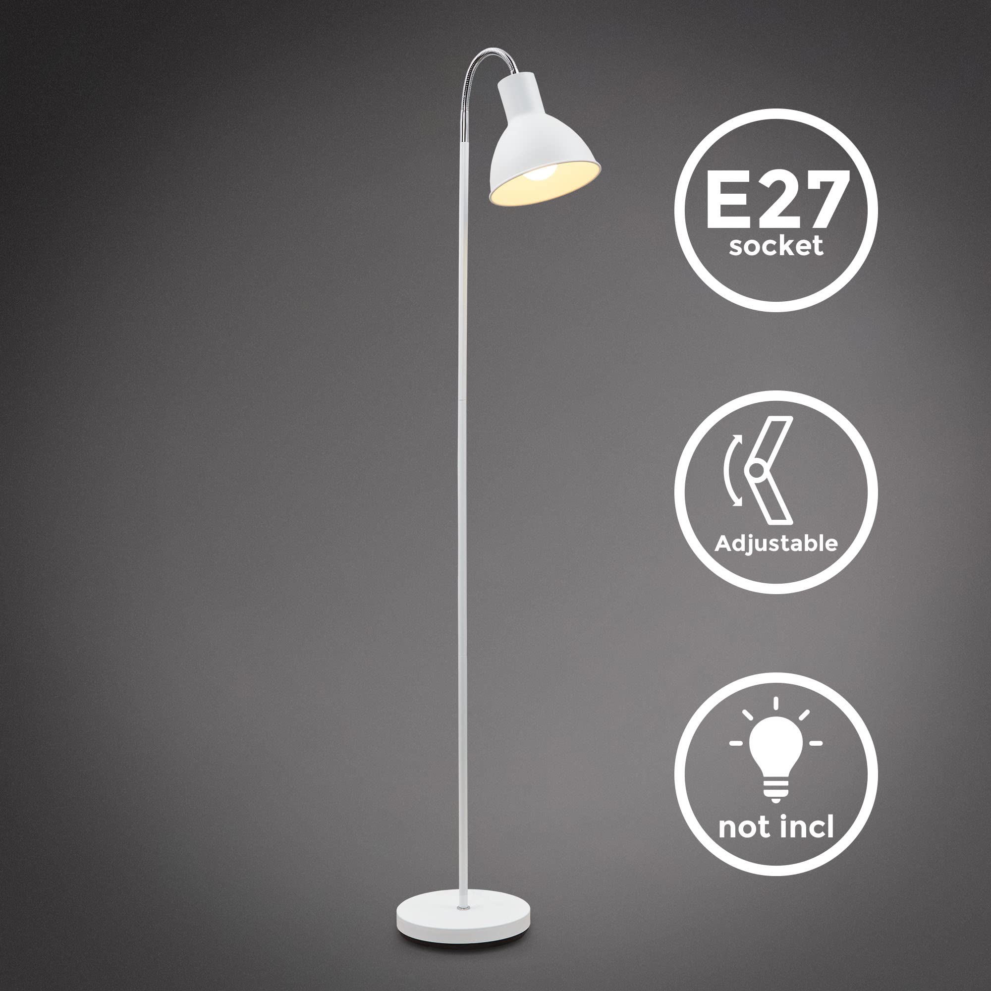 briloner-b-k-licht-stehlampe-vintage-e27-wei-chrom-schwenkbar-145x40x22-cm-mit-f image 2