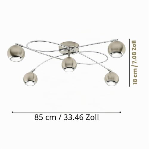 eglo-locanda-led-deckenleuchte-5-flammig-gu10-spots-schwenkbar-nickel-matt-chrom image 6