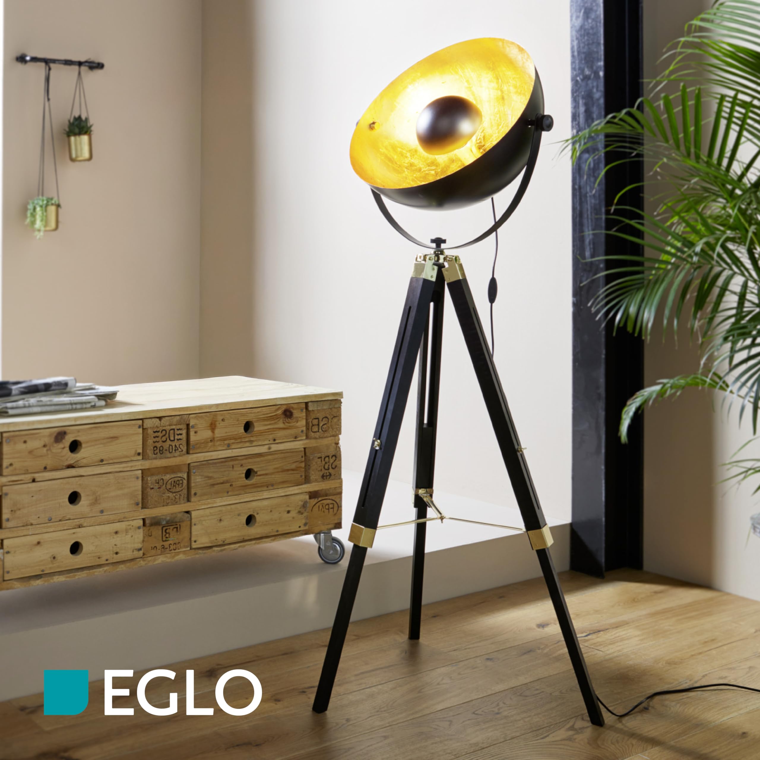 eglo-covaleda-stehlampe-industrial-e27-max-60-watt-164-cm-schwarz-messing-gold image 3