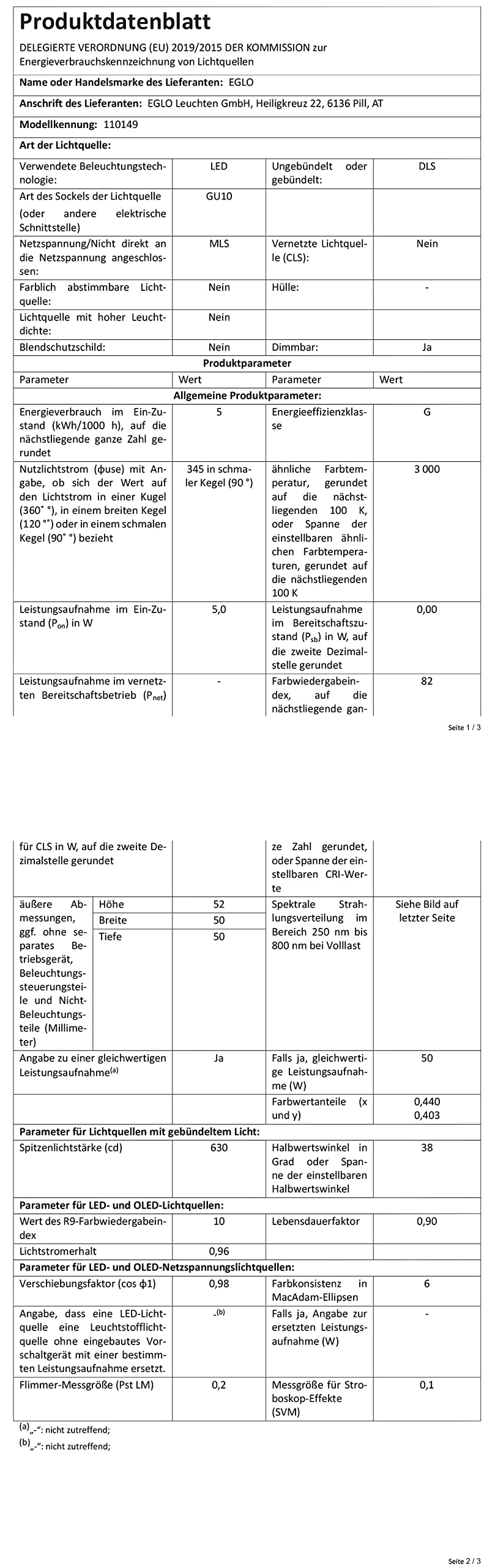 eglo-gu10-led-spot-dimmbar-5w-ersetzt-50w-345lm-warmwei-3000k image 8