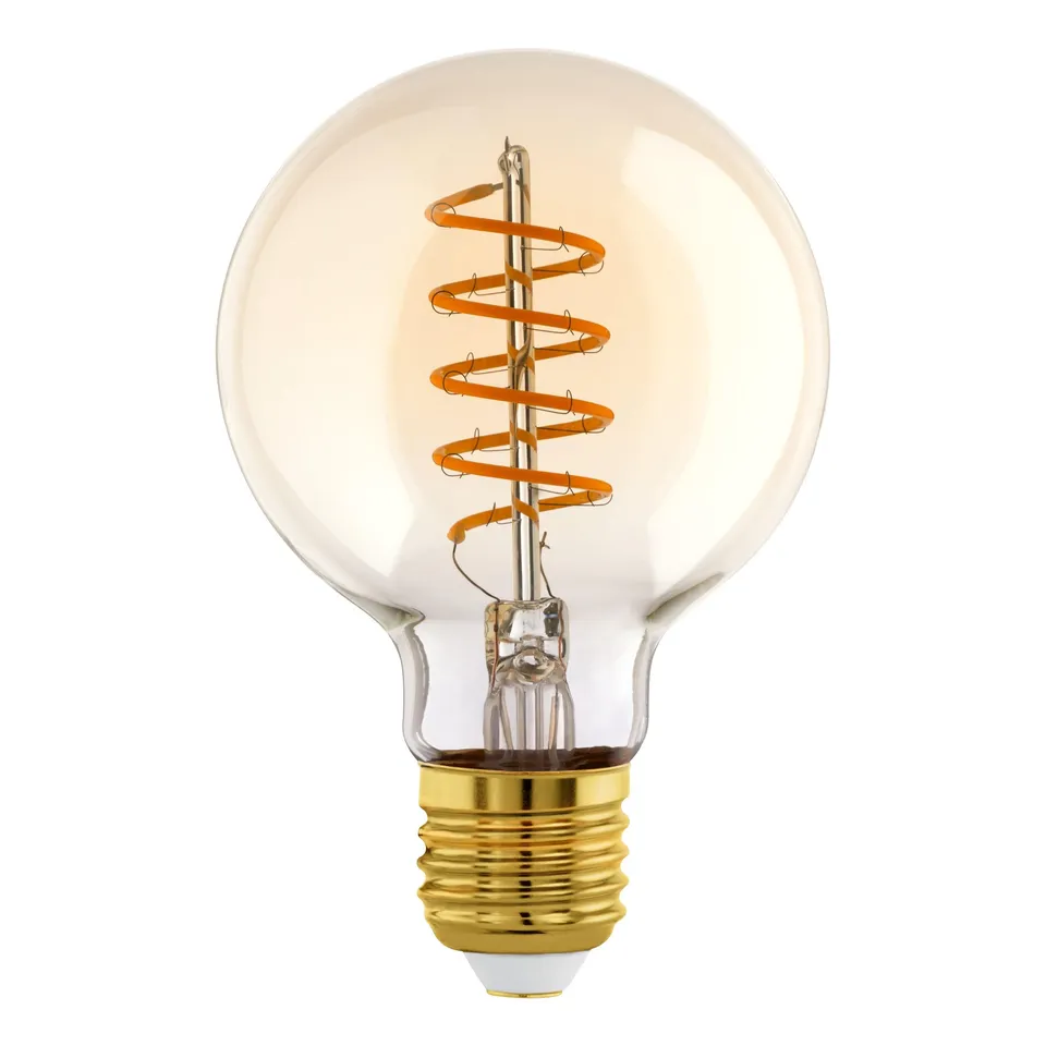 eglo-e27-globe-g80-led-vintage-spiral-filament-dimmbar-amber-7w-700lm-8-cm image 1