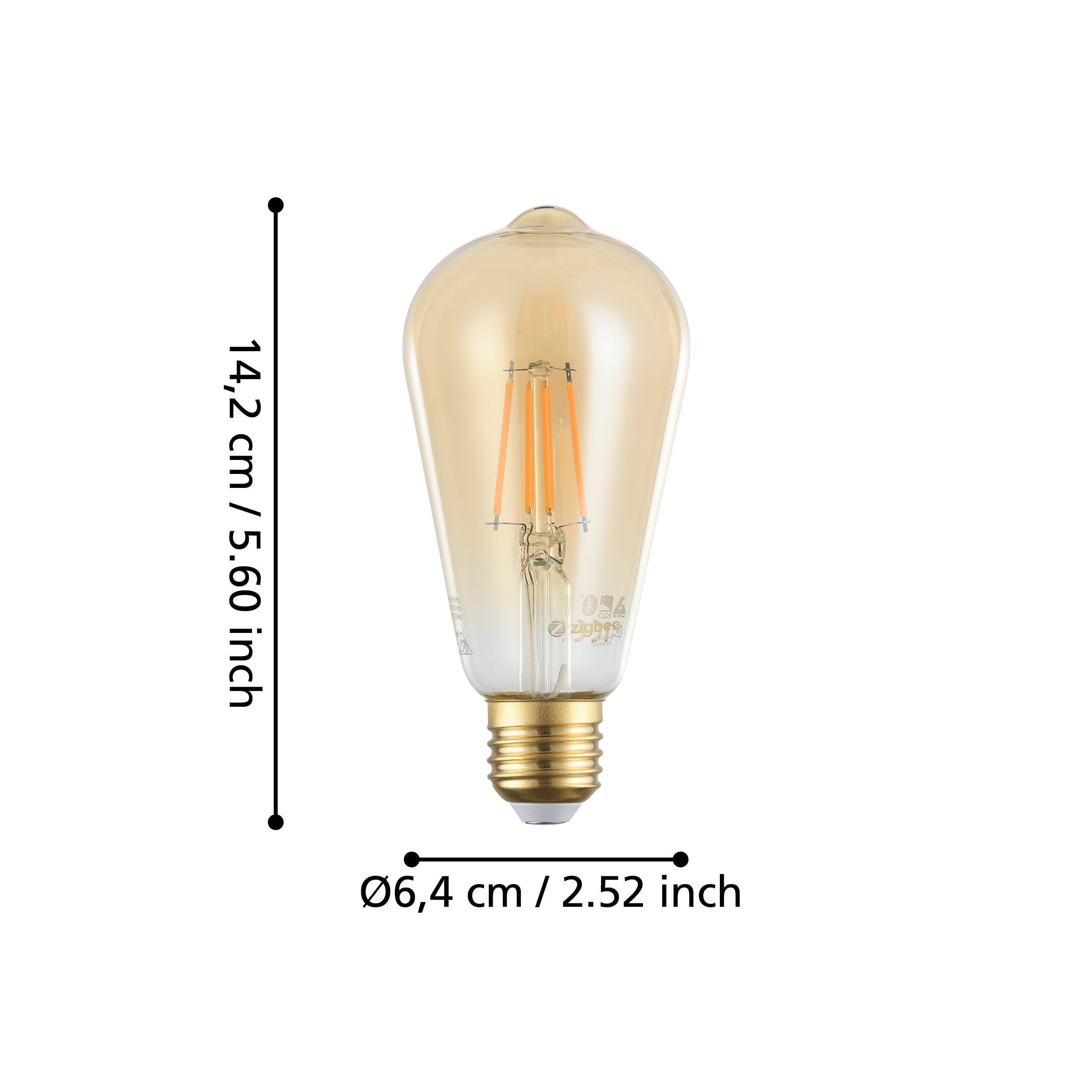 eglo-connect-z-2er-set-e27-led-vintage-leuchtmittel-st64-amber-mit-fernbedienung image 3