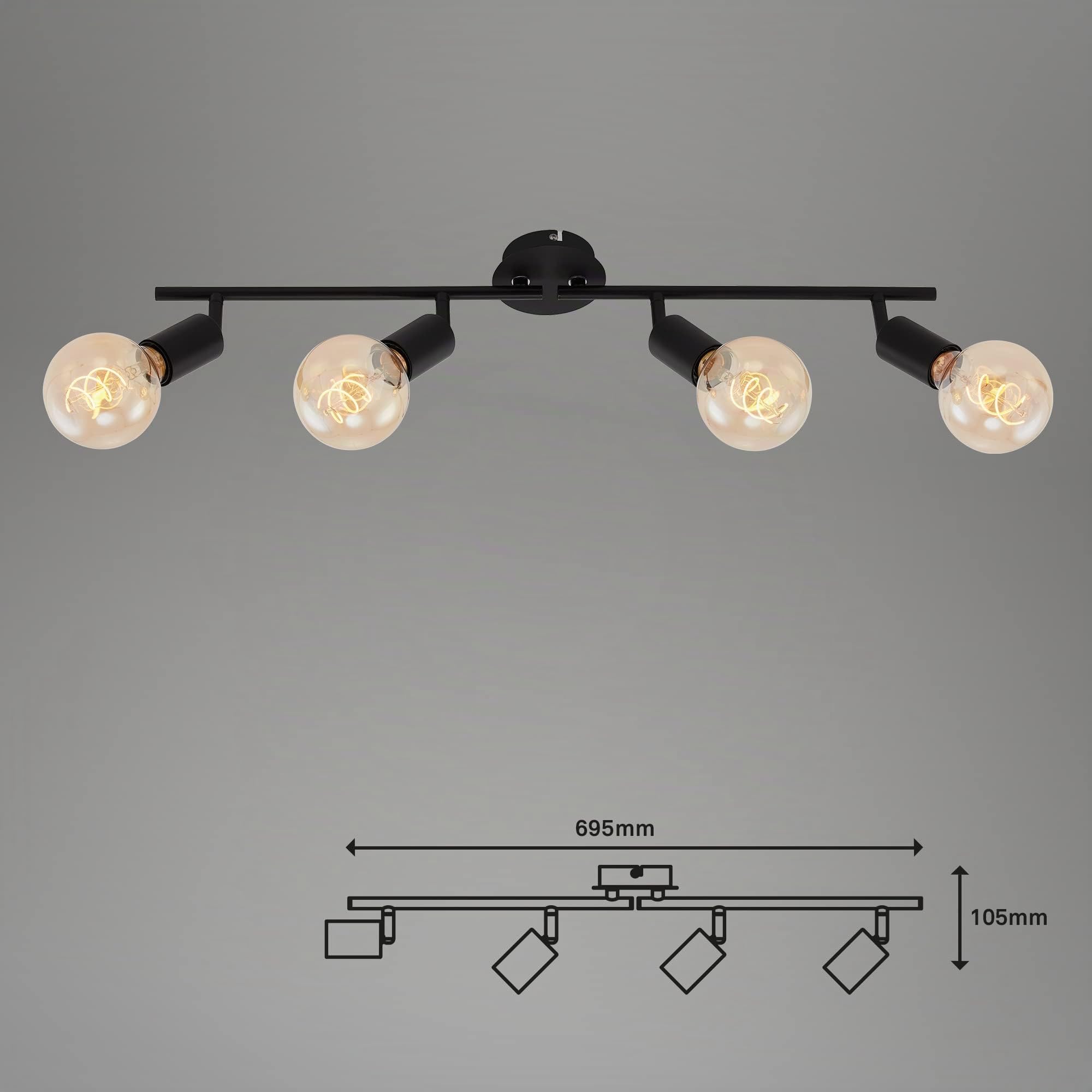 briloner-vintage-deckenstrahler-4-flammig-e27-schwenkbar-schwarz-69-5-cm image 3