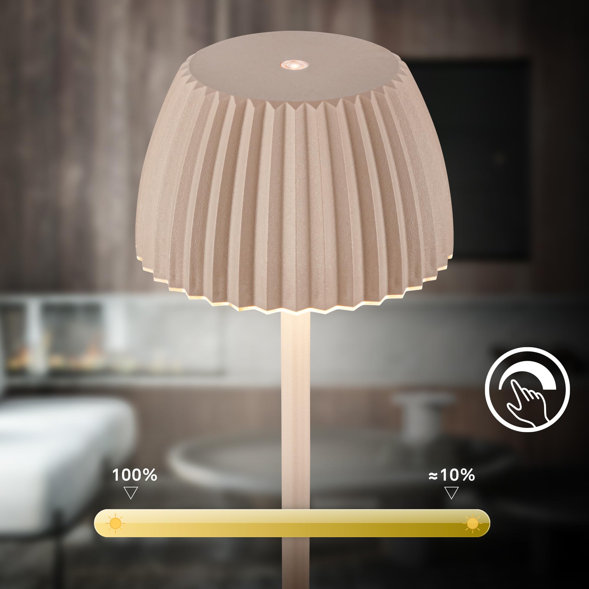 briloner-riffle-led-stehlampe-kabellos-ip44-touch-dimmbar-19x124-cm-beige image 8
