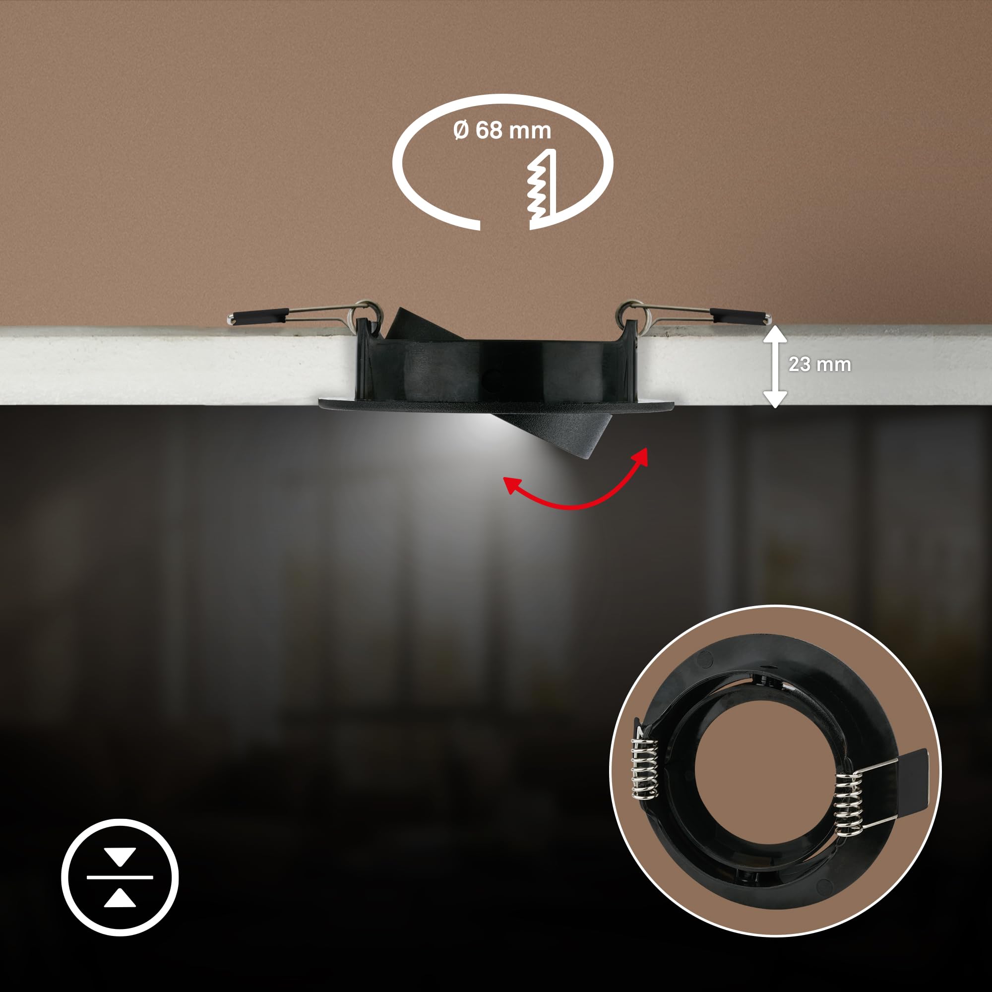 briloner-einbaustrahler-230v-gu10-schwenkbar-flach-3er-set-schwarz-lochma-68-mm image 6