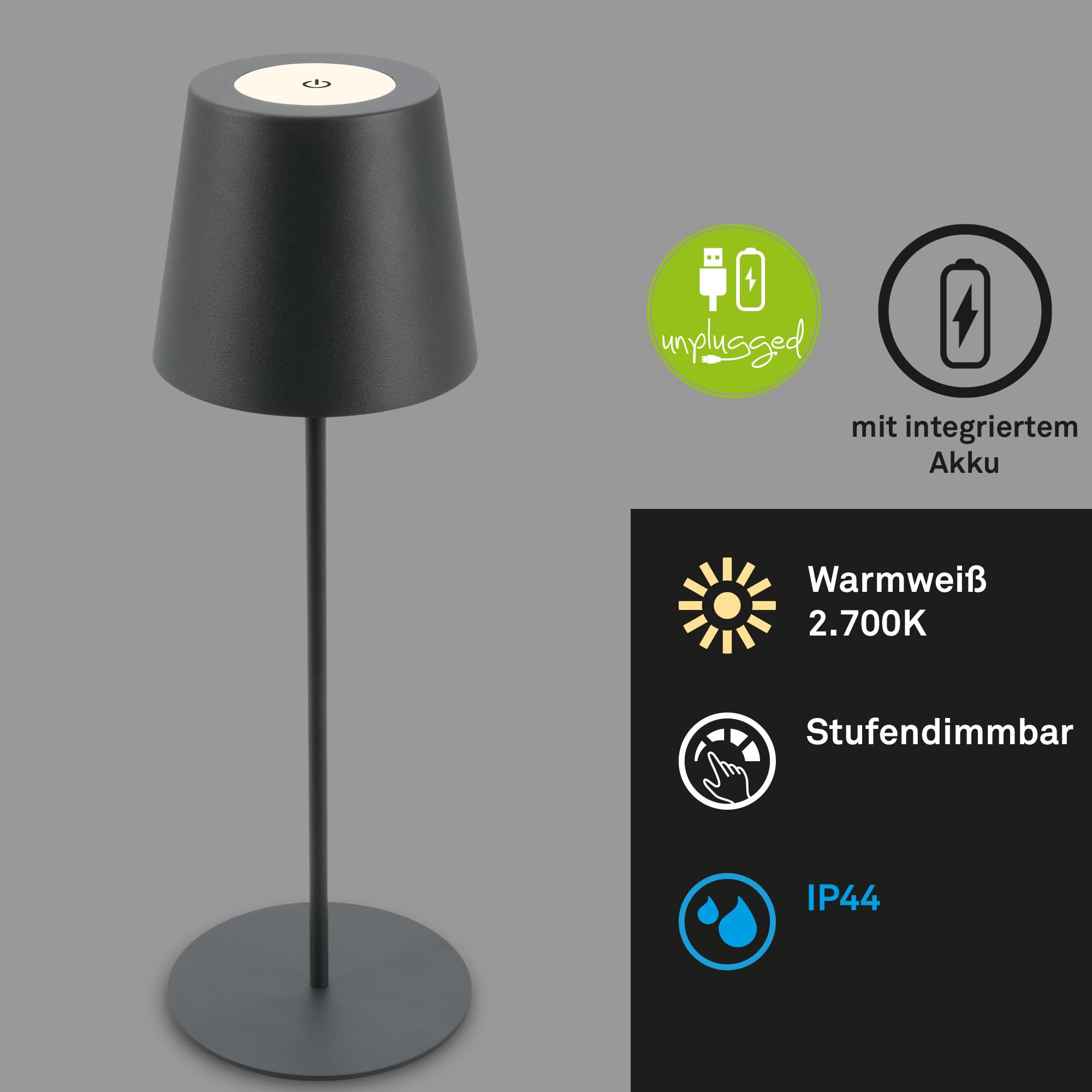 briloner-led-tischlampe-akku-2er-set-touch-dimmbar-36-cm-anthrazit image 2