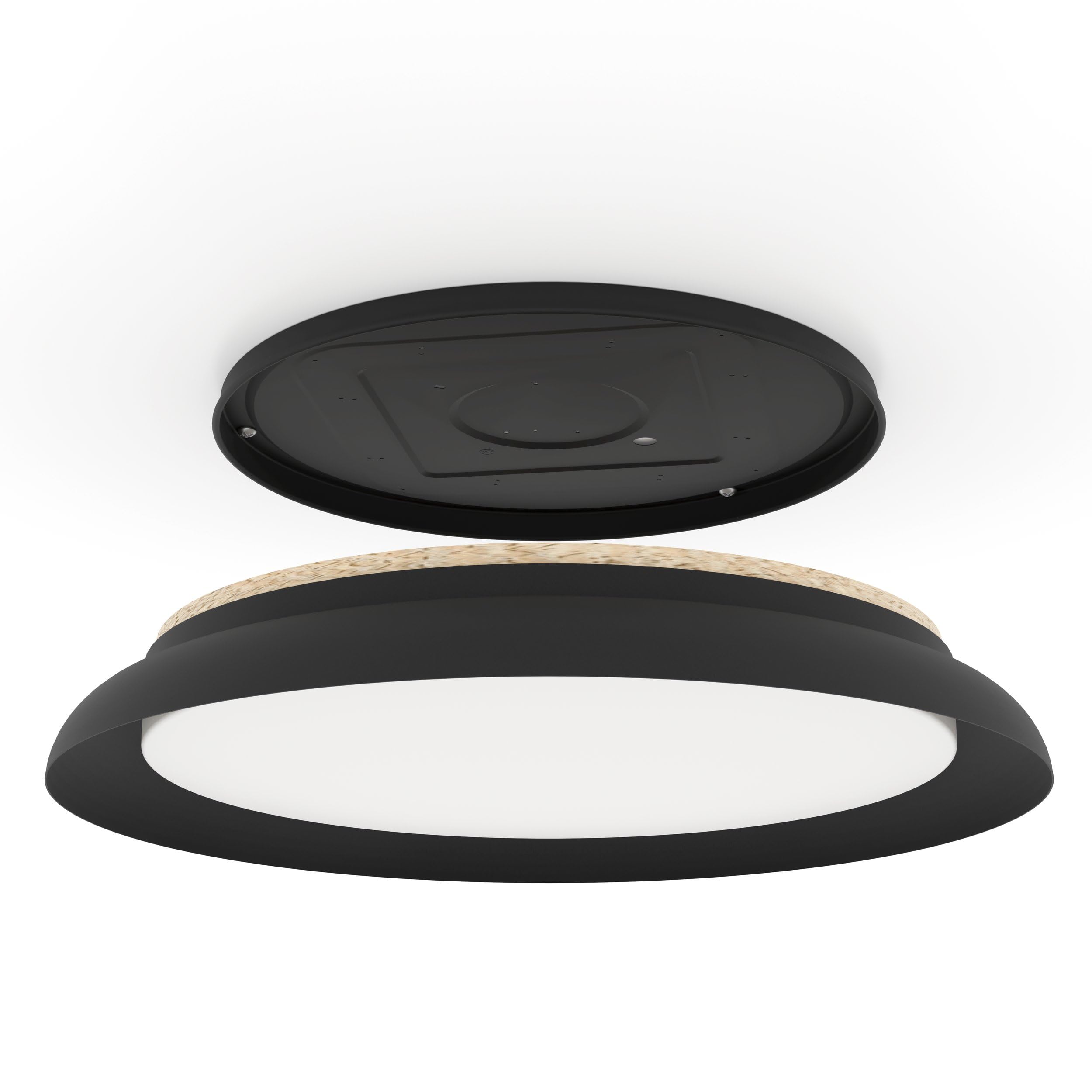 eglo-penjamo-1-led-deckenleuchte-rund-46-5-cm-schwarz-eiche image 6