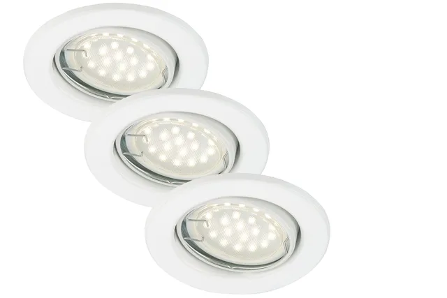 briloner-led-einbaustrahler-set-wei-schwenkbar-deckenspot-gu10-5w-400lm-warmwei image 1