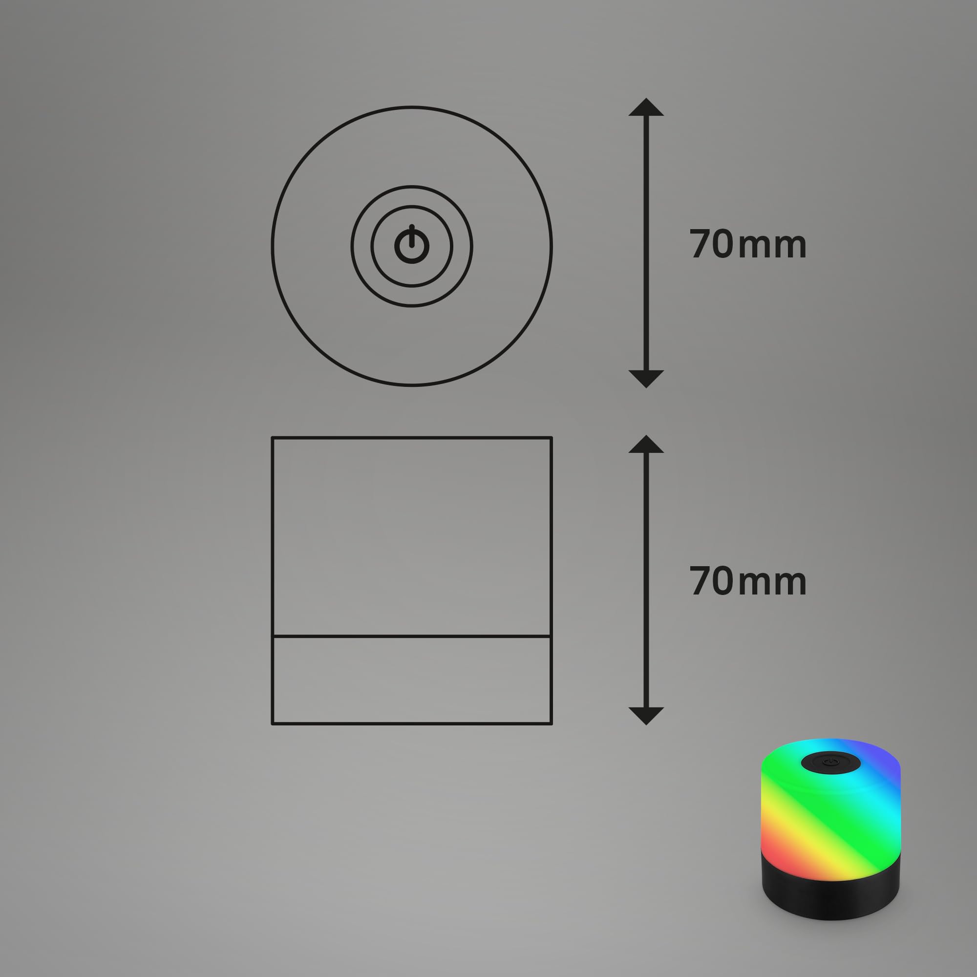 briloner-mini-led-tischlampe-kabellos-rgb-warmwei-touch-dimmbar-7x7-cm-schwarz image 7