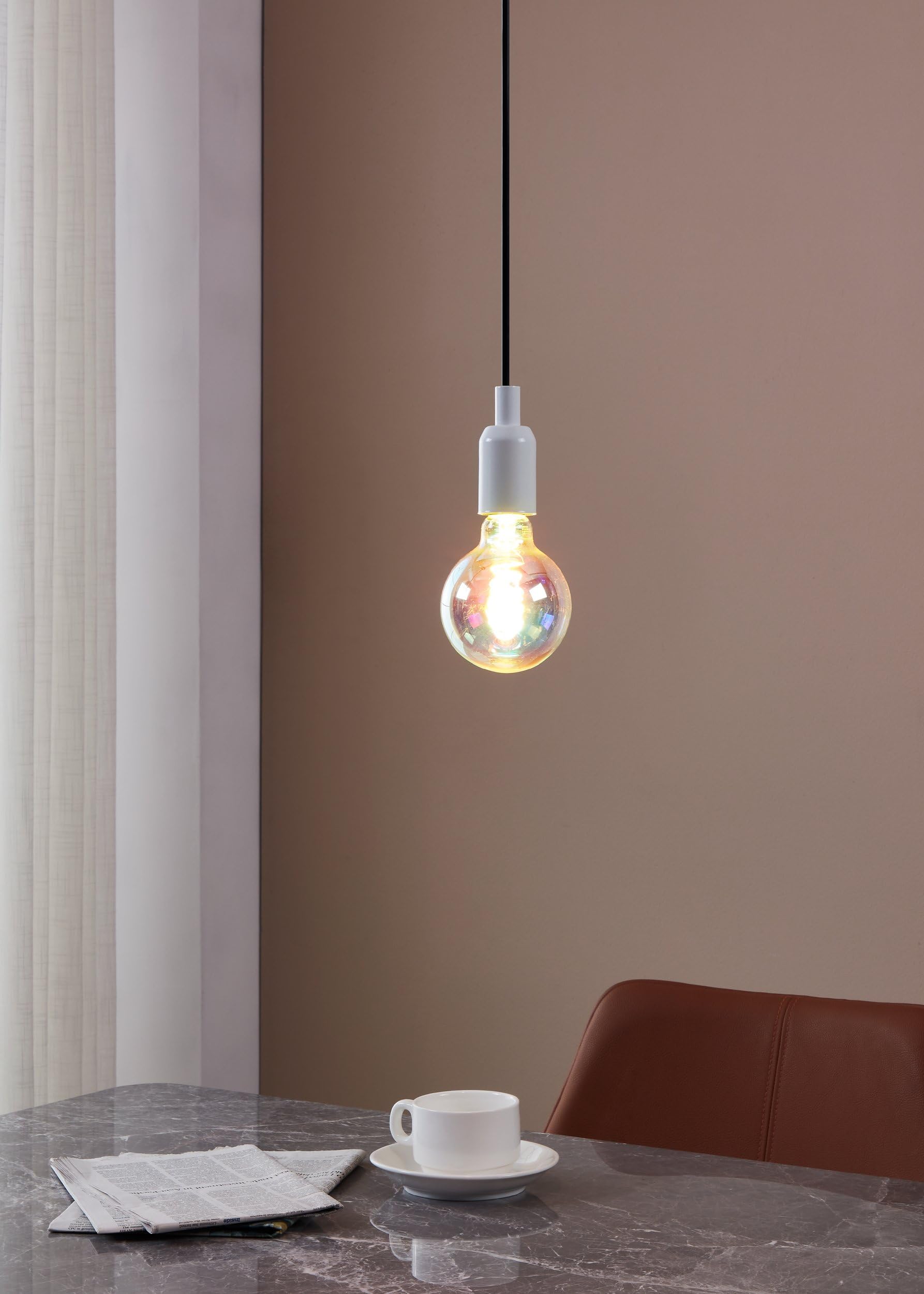 eglo-led-globe-e27-g95-spiral-regenbogen-irisierend-dimmbar-warmwei image 2