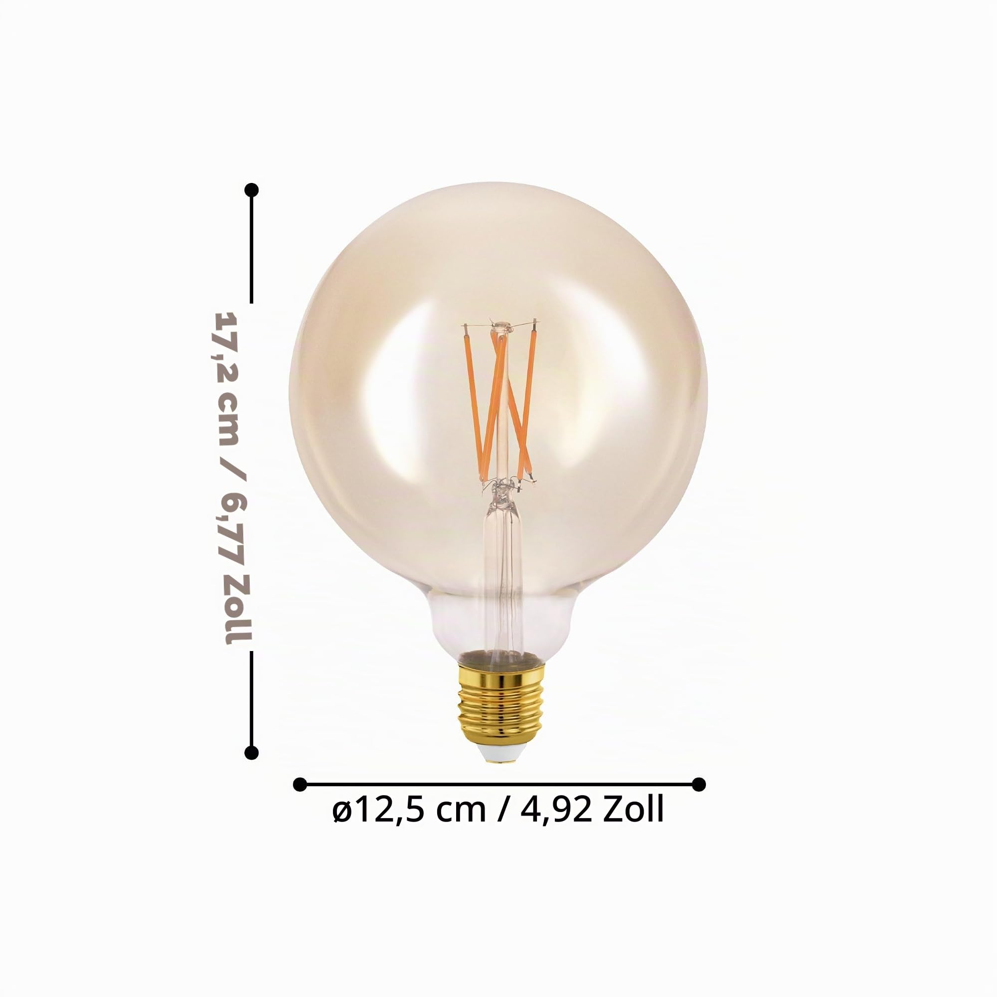 eglo-connect-z-smart-home-led-e27-g125-vintage-globe-zigbee-dimmbar-amber image 3