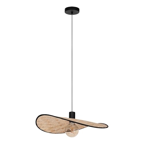 eglo-marywell-deckenleuchte-korb-japan-stil-50-x-34-5-cm-schwarz-mit-bambus-natu image 6