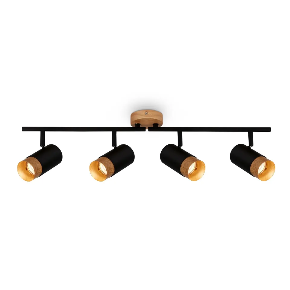 briloner-deckenleuchte-4-flammig-schwenkbar-gu10-holz-schwarz-760x90x150-mm image 1