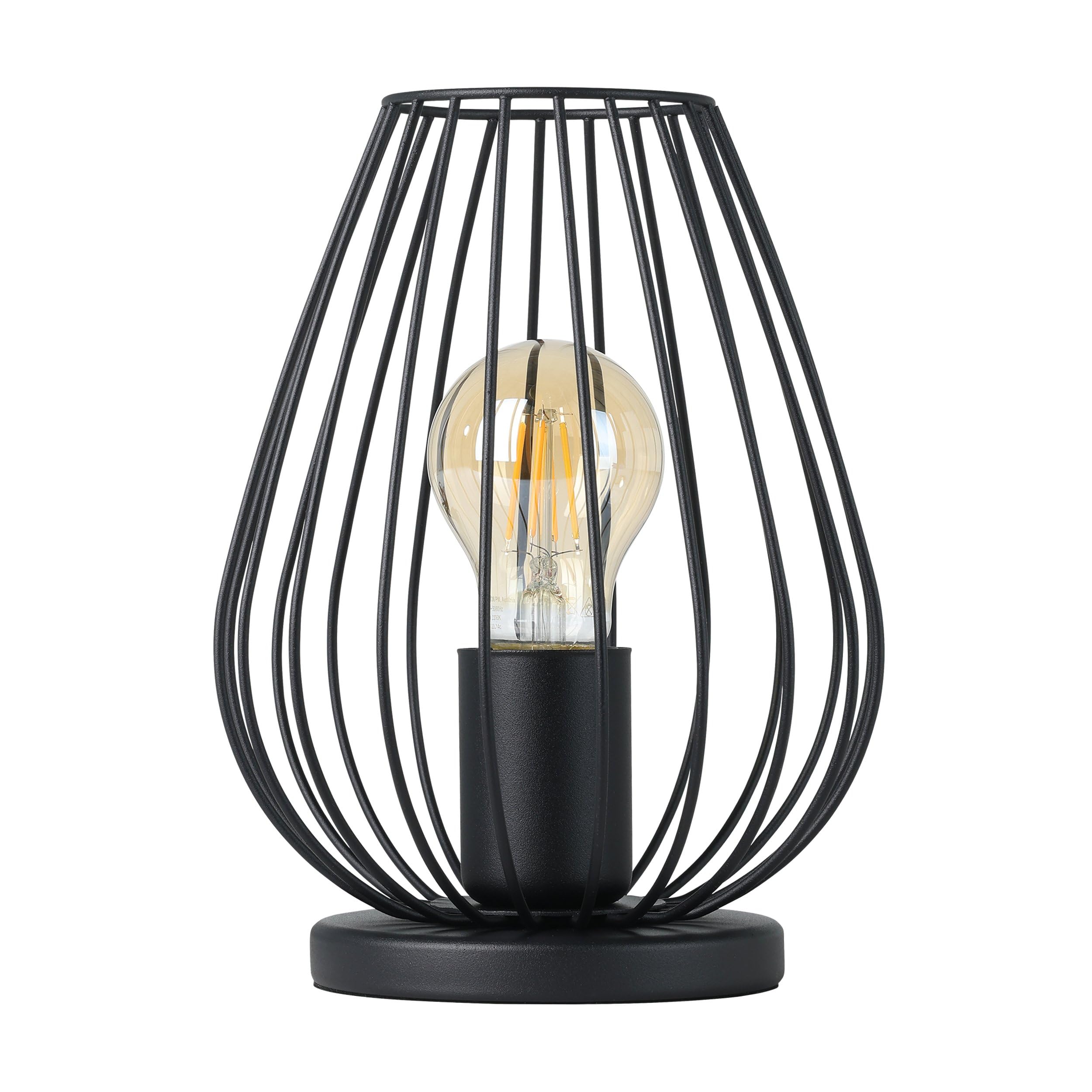 eglo-newtown-tischlampe-vintage-schwarz-e27 image 2