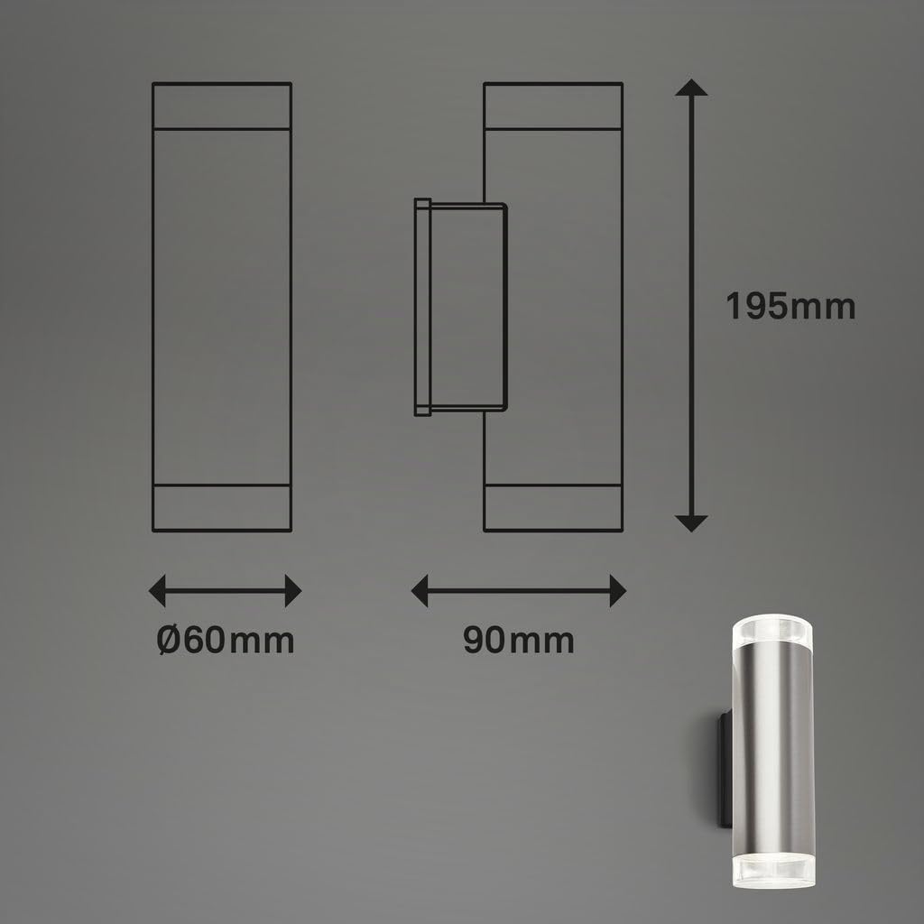 briloner-led-wandleuchte-aussen-up-and-downlight-gu10-silber-ip44-4000k image 5
