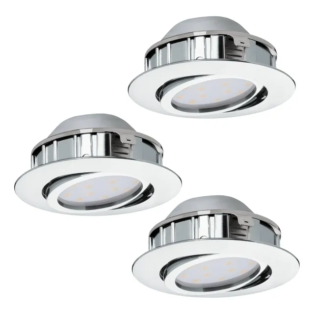 eglo-pineda-3er-set-led-einbaustrahler-schwenkbar-chrom image 1