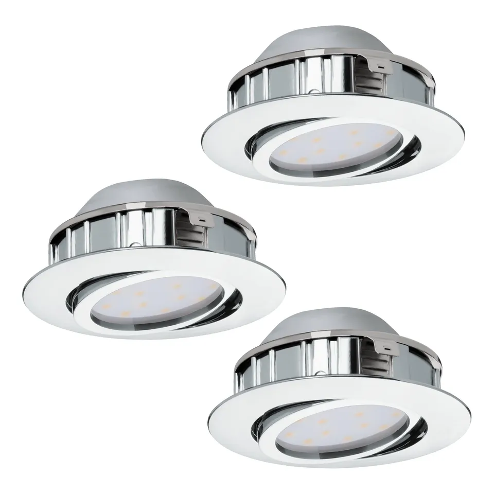 eglo-pineda-3er-set-led-einbaustrahler-schwenkbar-chrom image 1