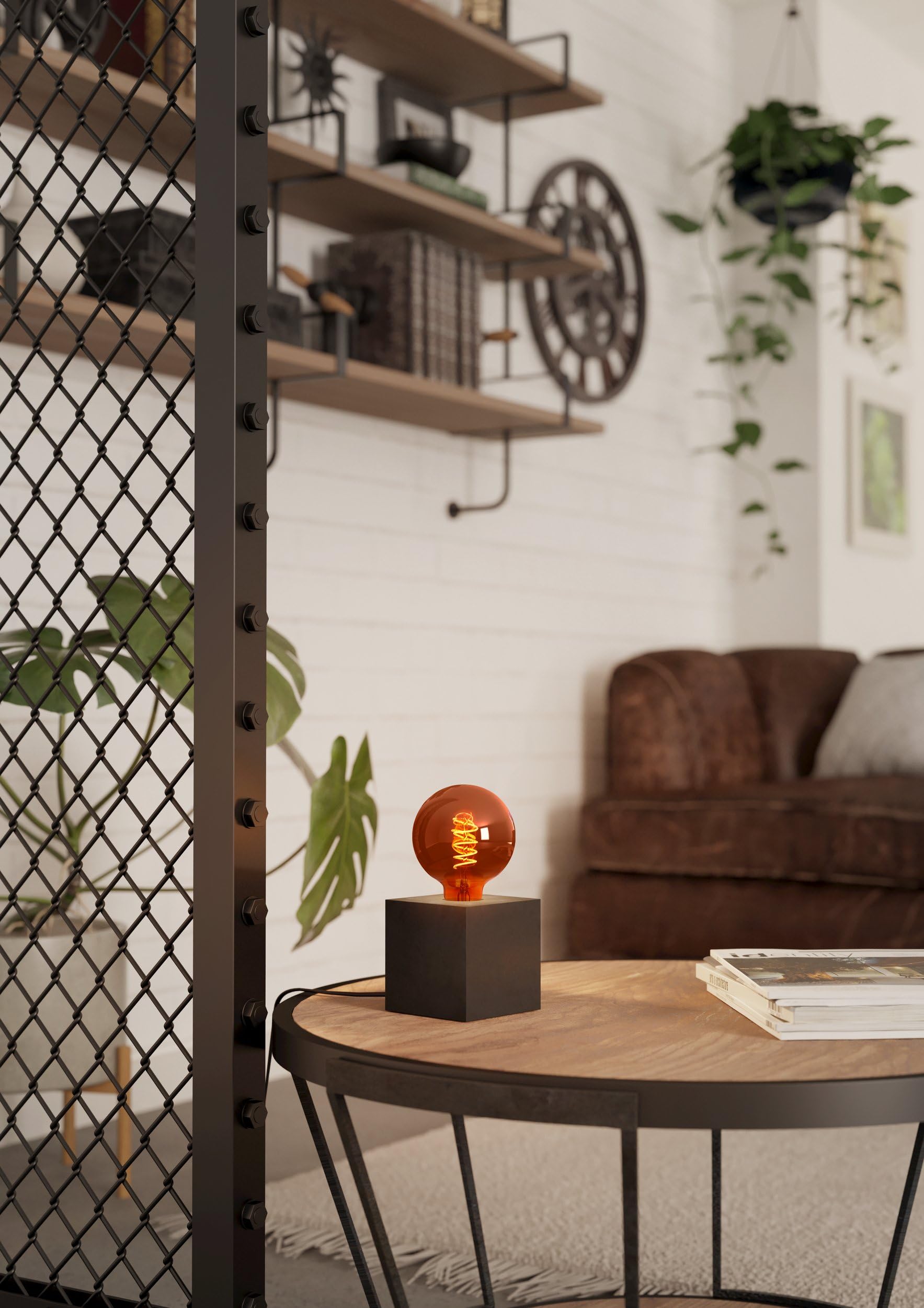 eglo-e27-spiral-led-globe-g95-kupfer-vintage-4w-warmwei-dimmbar image 4