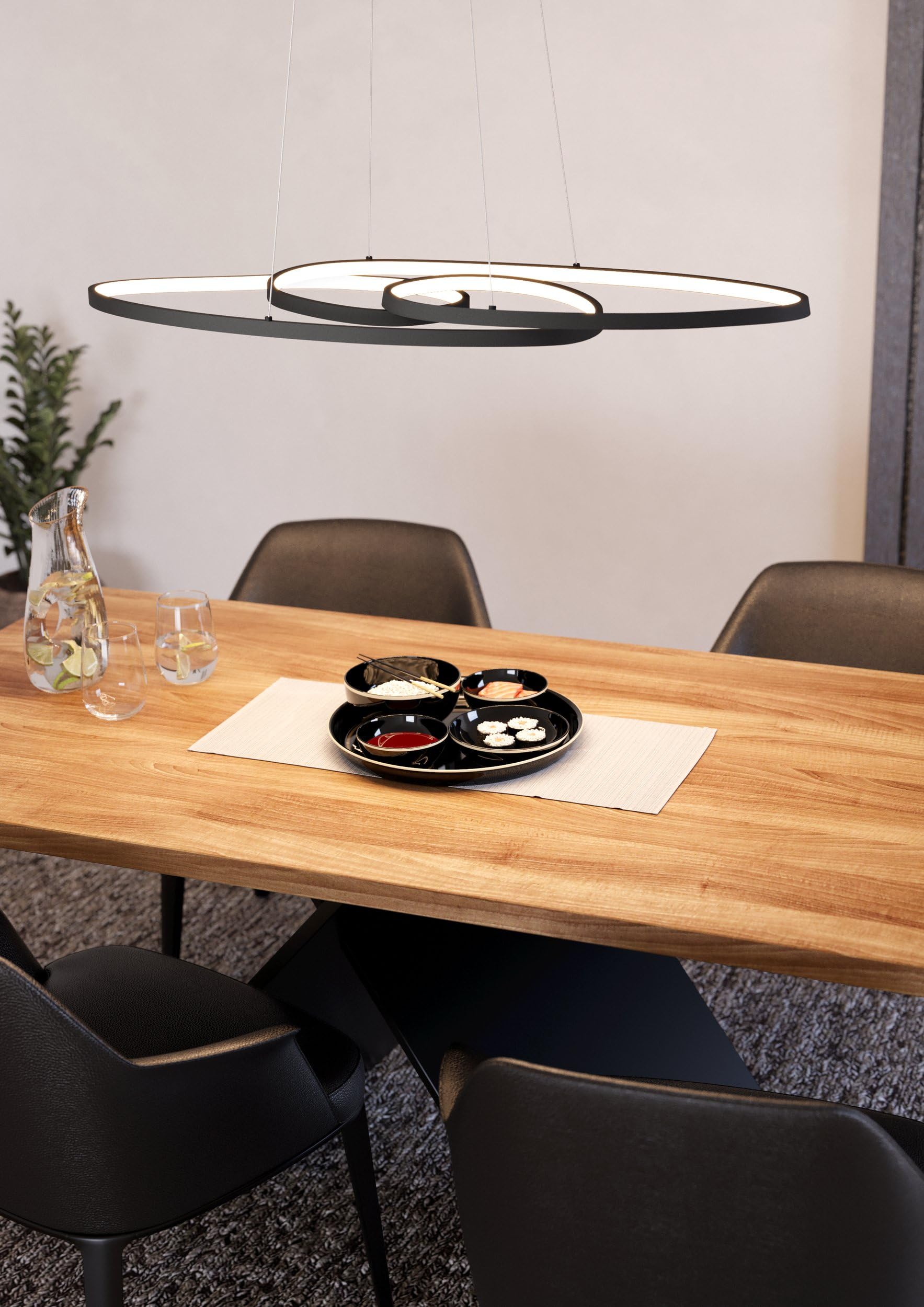 eglo-gianella-led-h-ngelampe-100-cm-pendelleuchte-schwarz-wei-4400-lm-dimmbar image 4