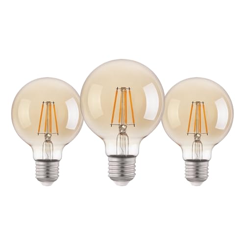 eglo-edison-vintage-3er-set-e27-led-globe-g80-amber-4w-2200k image 3