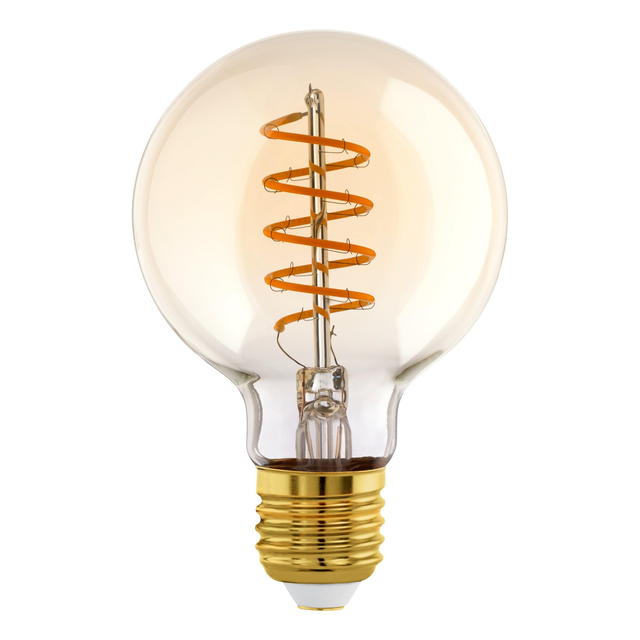 eglo-e27-globe-g80-led-vintage-spiral-filament-dimmbar-amber-7w-700lm-8-cm image 1