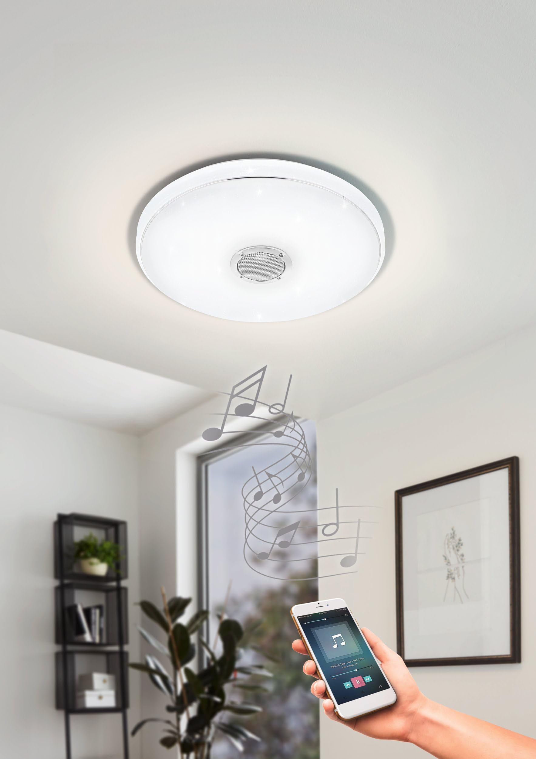 eglo-milazzo-led-deckenlampe-bad-ip44-mit-fernbedienung-rgb-bluetooth-lautsprech image 2