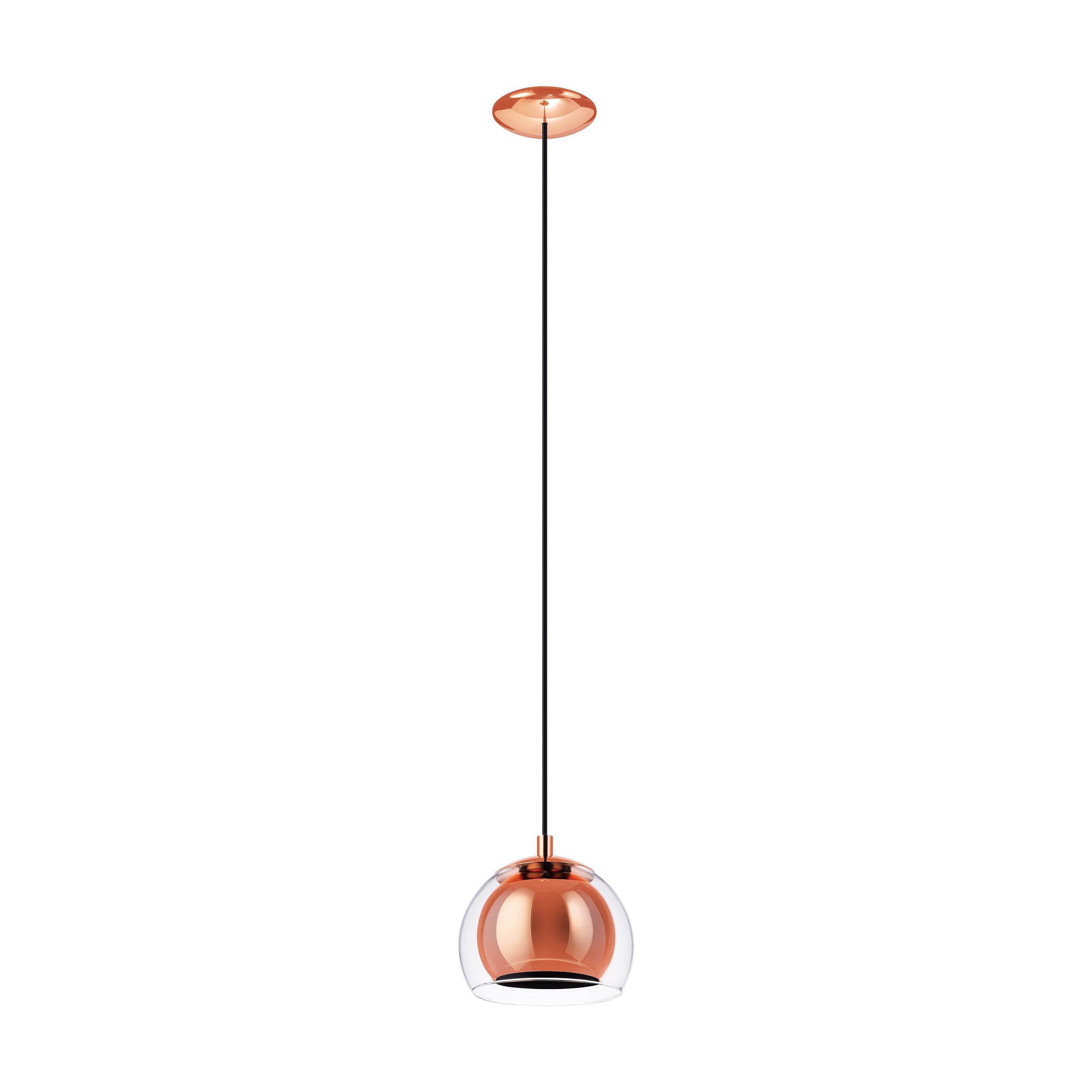 eglo-rocamar-pendelleuchte-1-flammig-h-ngelampe-metall-kupfer-glas-klar-e27 image 2