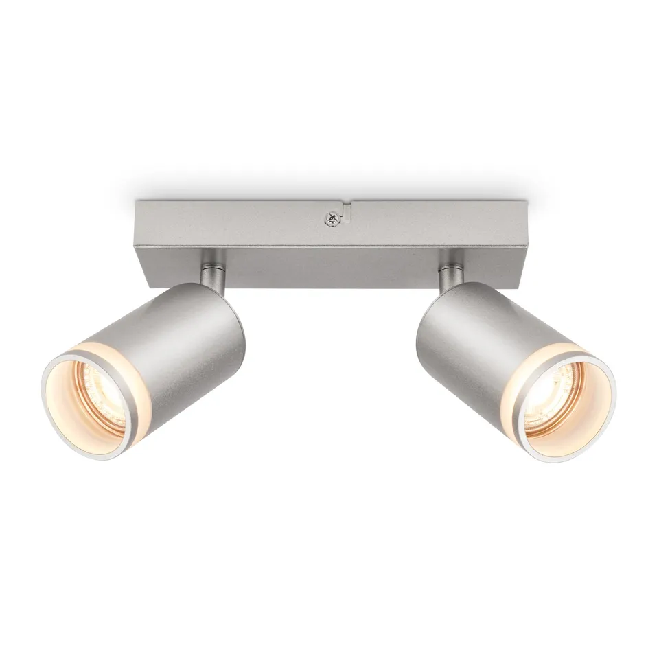 briloner-deckenspot-2-flammig-gu10-schwenkbar-drehbar-200x60x160-mm-chrom-matt image 1