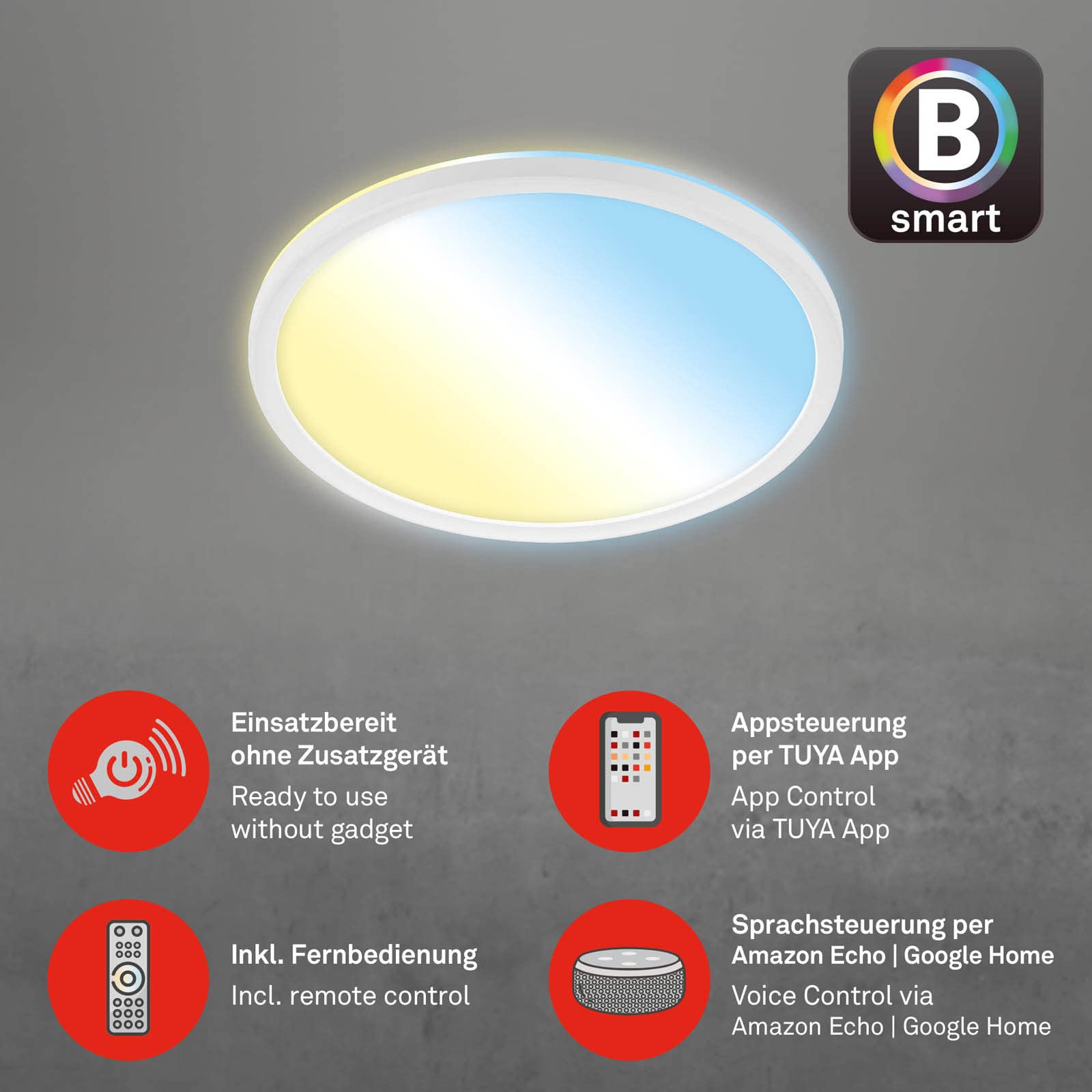 briloner-led-deckenlampe-flach-smart-home-alexa-18w-2400lm-mit-fernbedienung-wei image 5